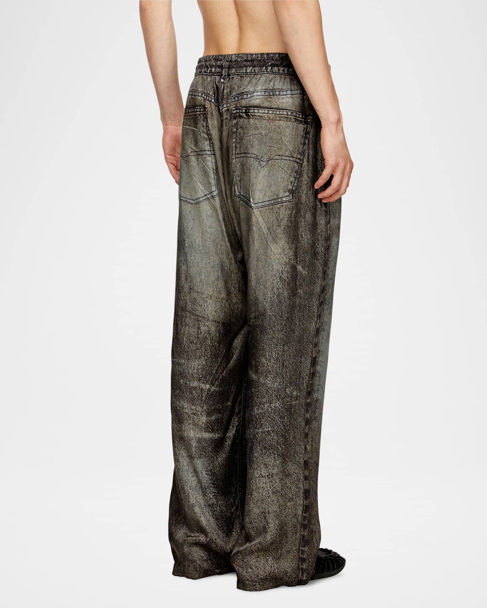 パンツ DIESEL - design tuck wide slacks Diesel Men's P-Theck-LKCT Viscose Five-Pocket Pants | Neiman Marcus