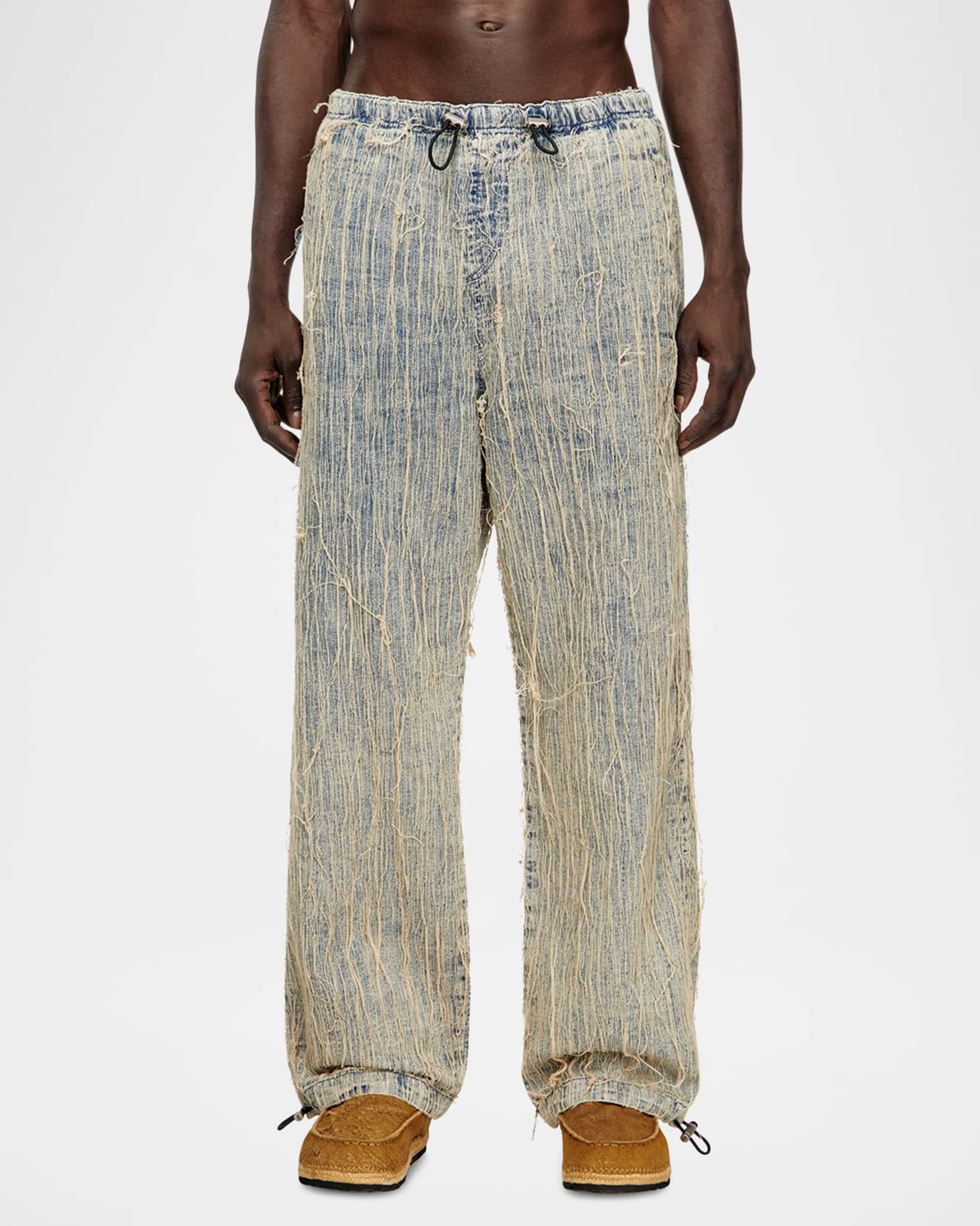 Diesel Men's D-Martial Relaxed-Fit Jacquard Denim Jeans | Neiman