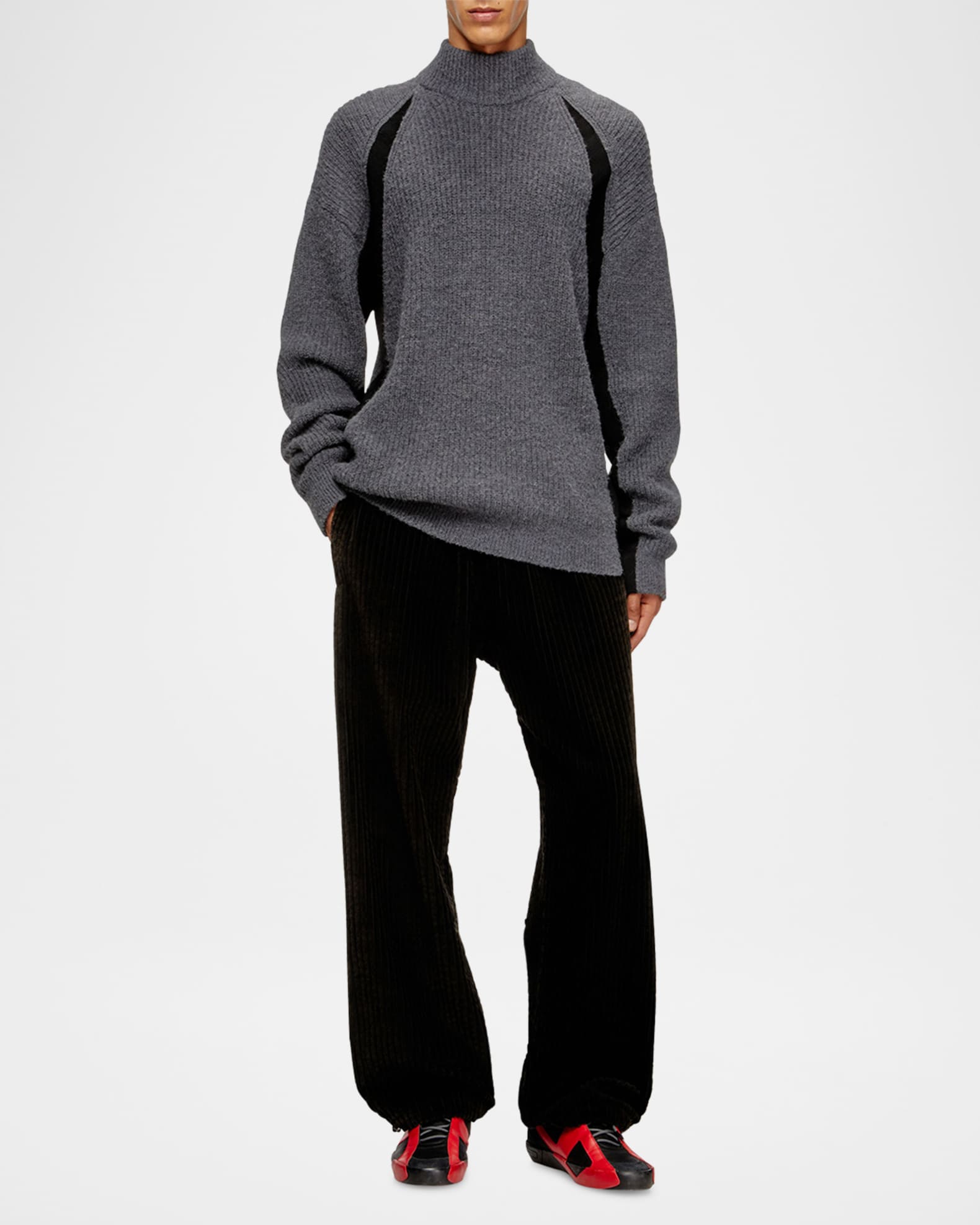 Diesel Men's K-Lollo-TN Ribbed Mock Neck Sweater | Neiman Marcus