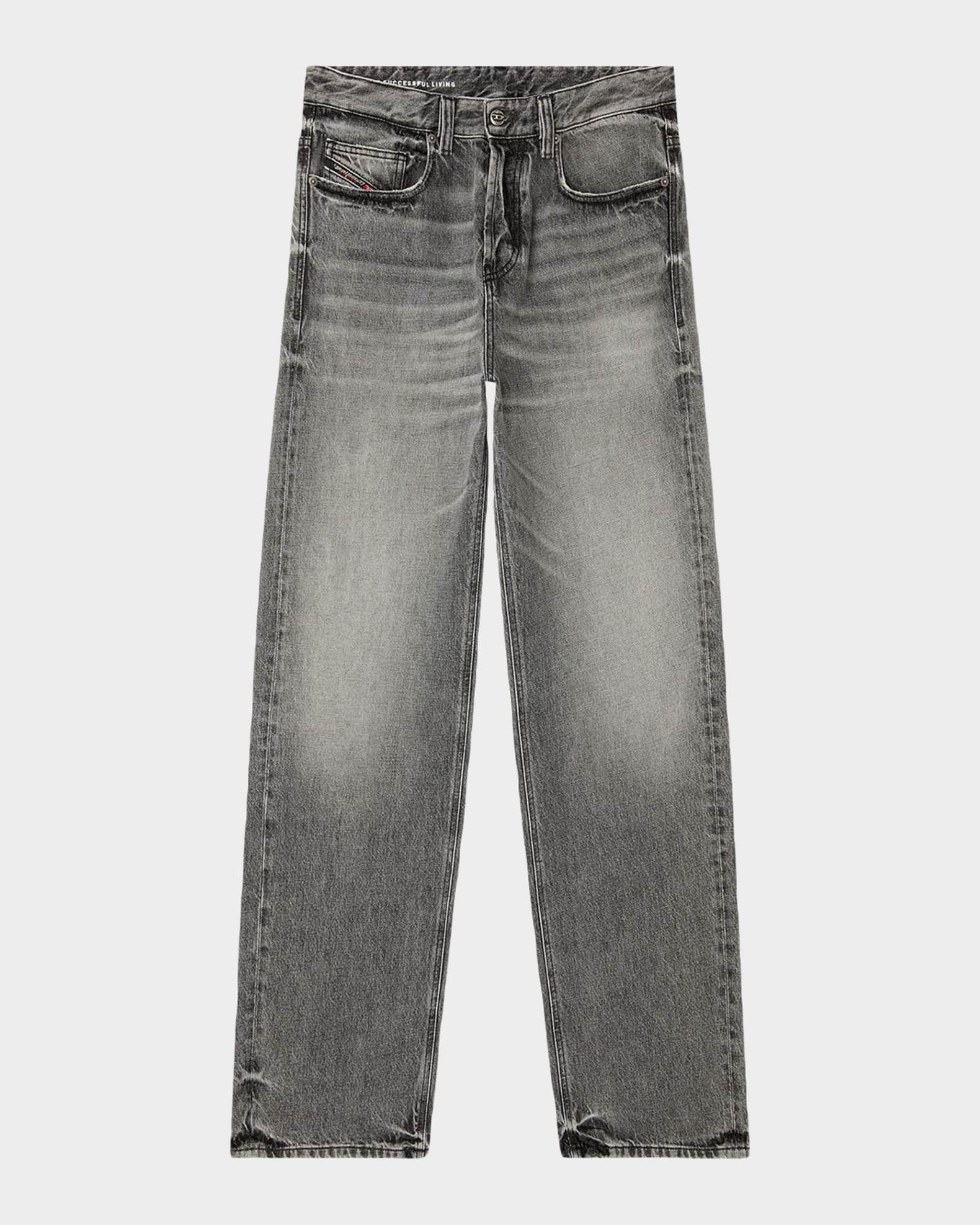 Diesel Men's D-2001 D-Macro Relaxed Grey-Wash Jeans | Neiman Marcus