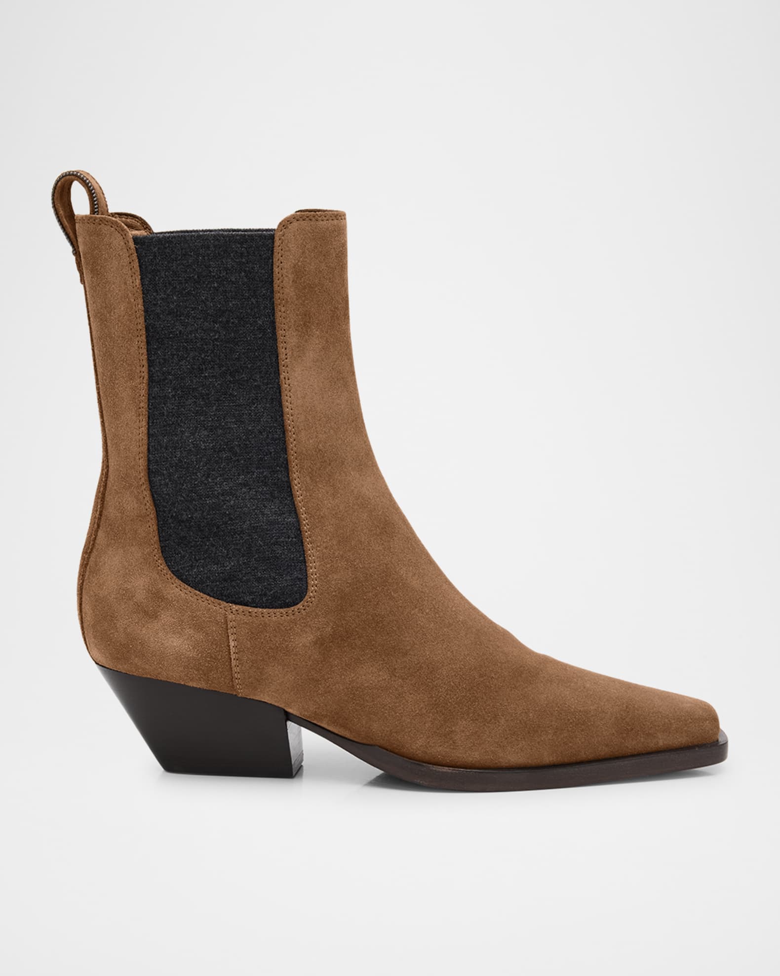 Suede City Block-Heel Western Booties 0