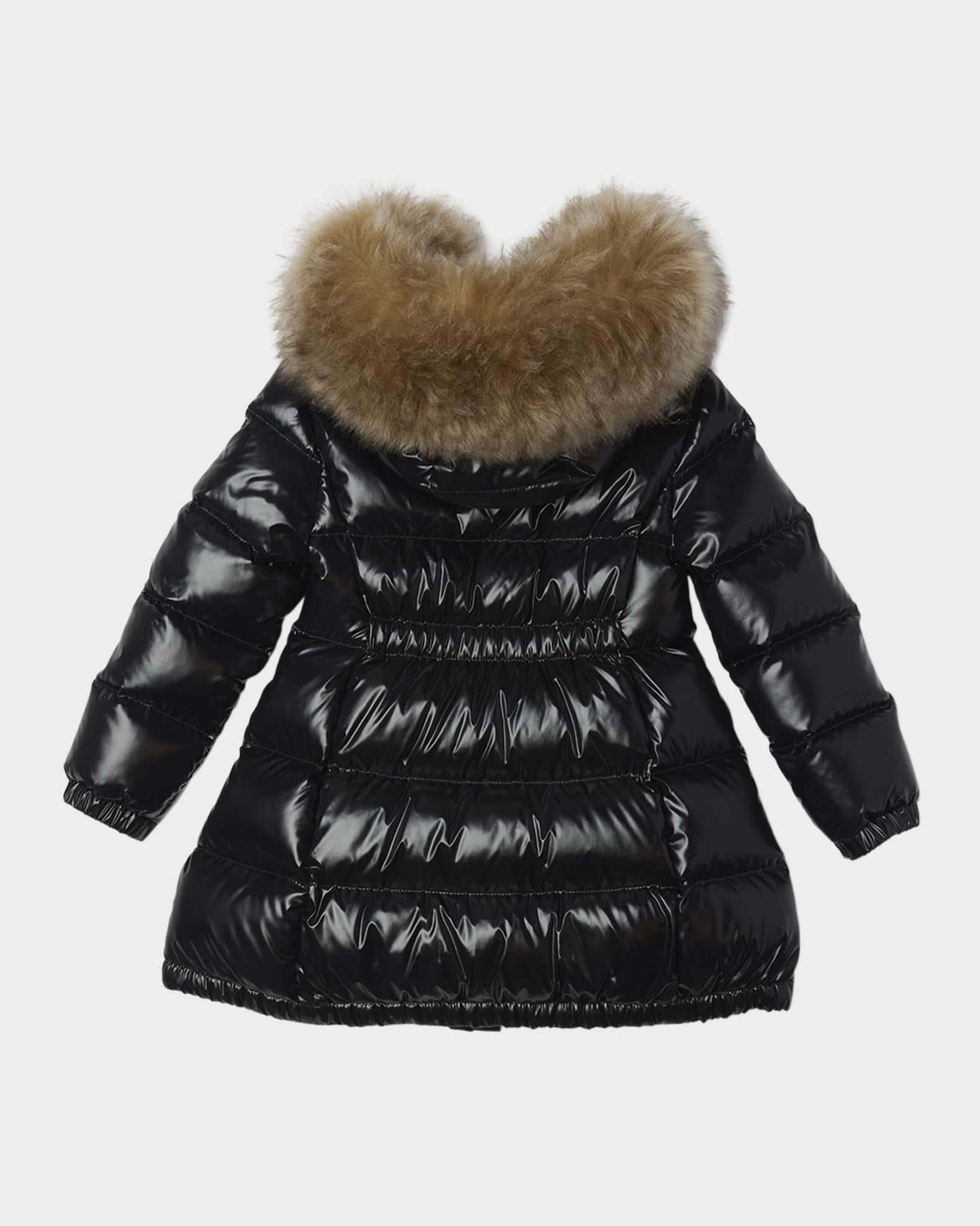 Moncler Girl's Aruna Long Down Parka, Size 4-6 | Neiman Marcus