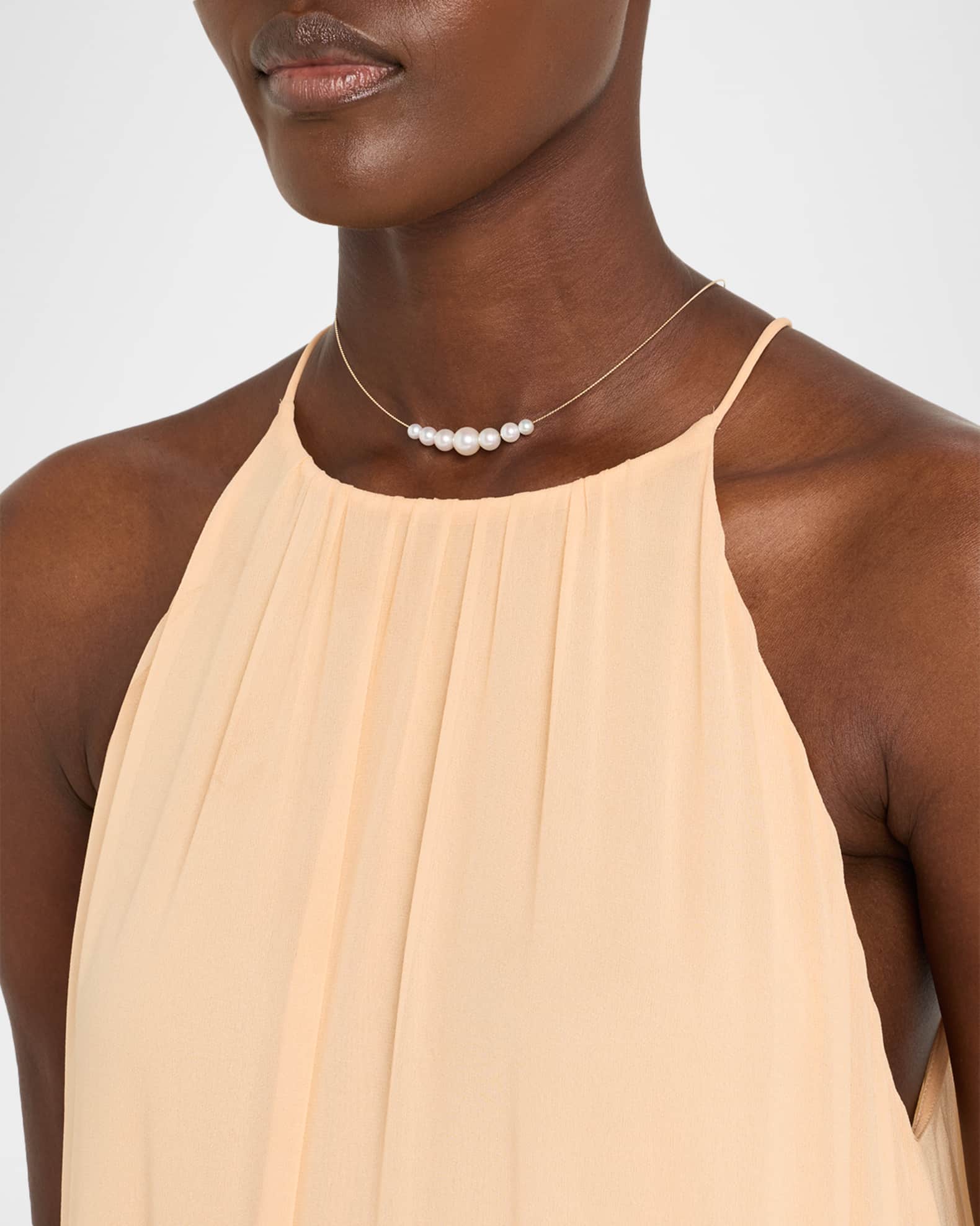 18K Pearl Choker Necklace 1