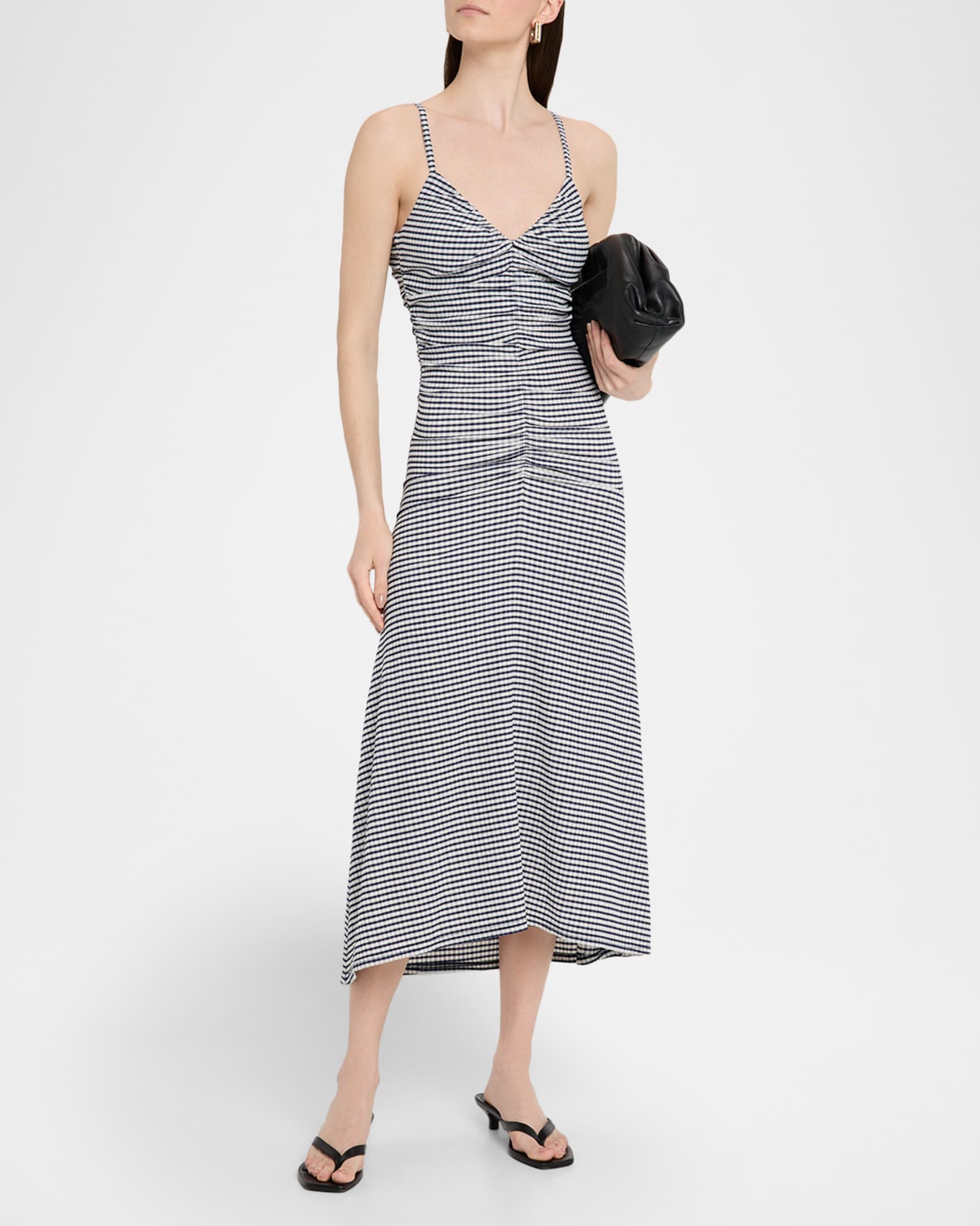 Mari Gingham Midi Dress