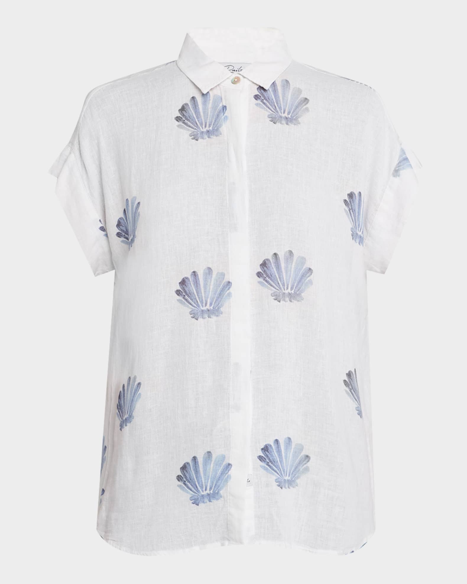 Jamie Short-Sleeve Linen Shirt 0