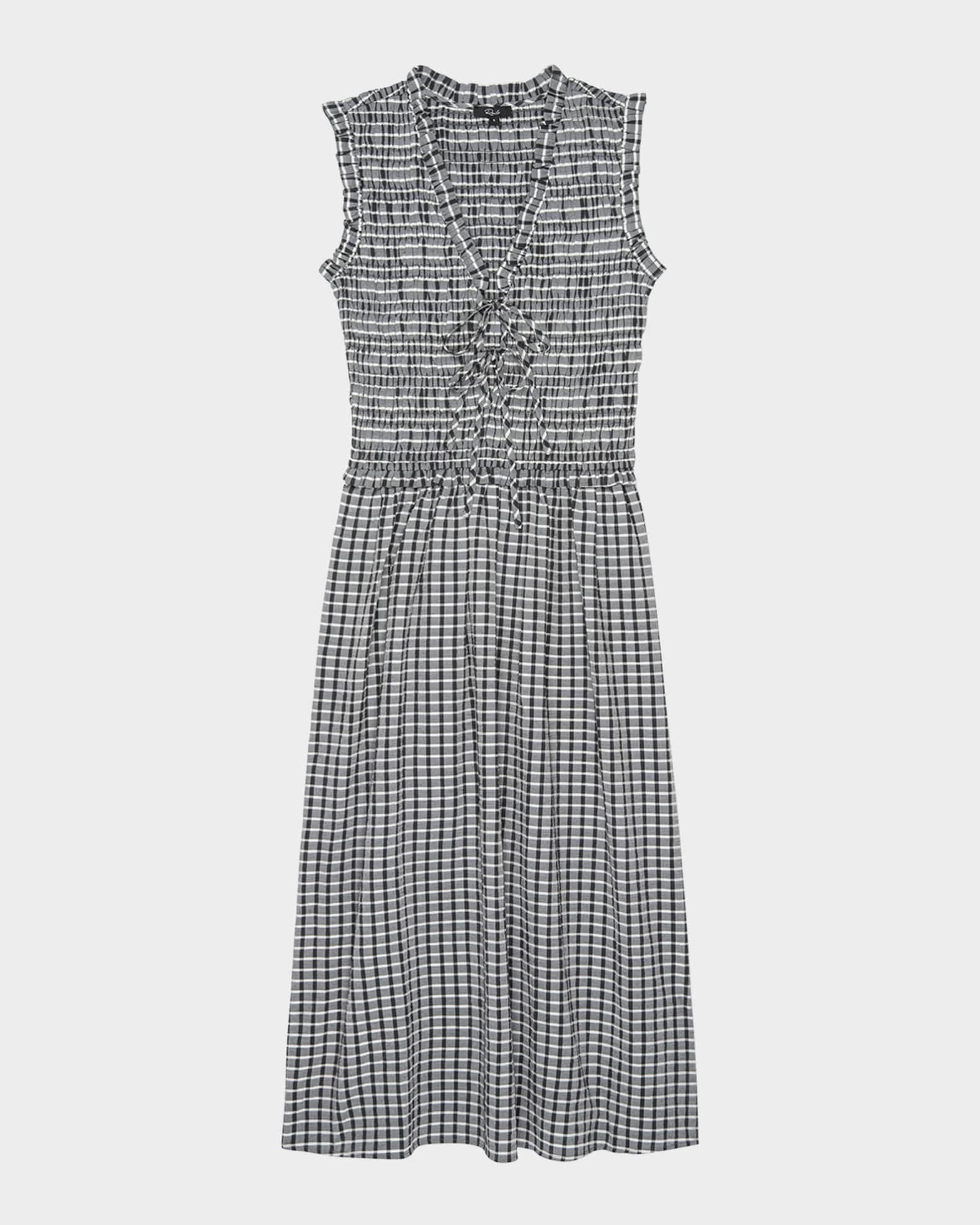 Adine Seersucker Midi Dress 0