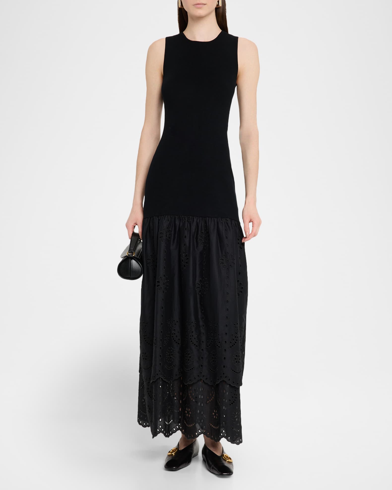 Lavina Embroidered Drop-Waist Maxi Dress 1