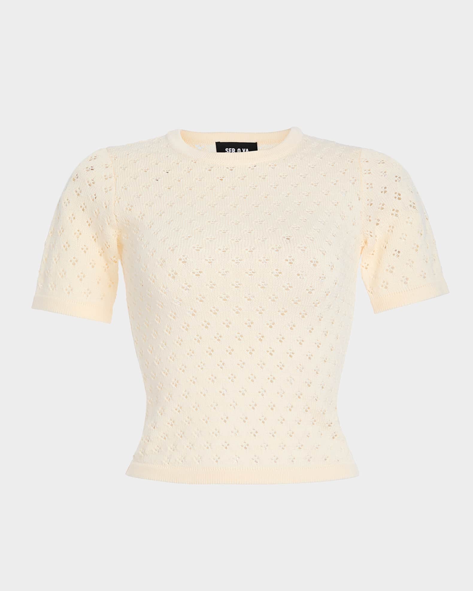 Josie Pointelle-Knit Top  0