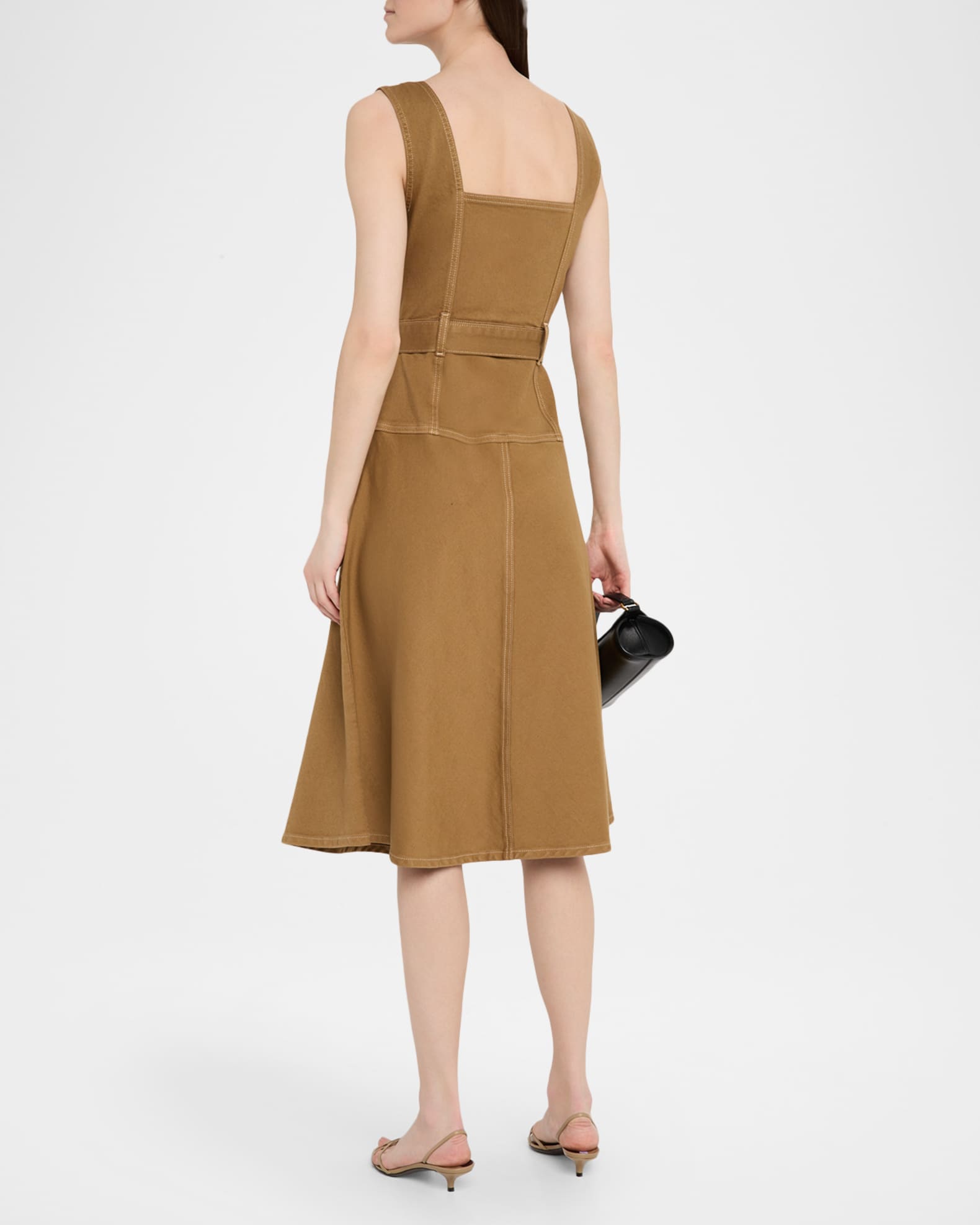 Aliso Belted Denim Midi Dress
