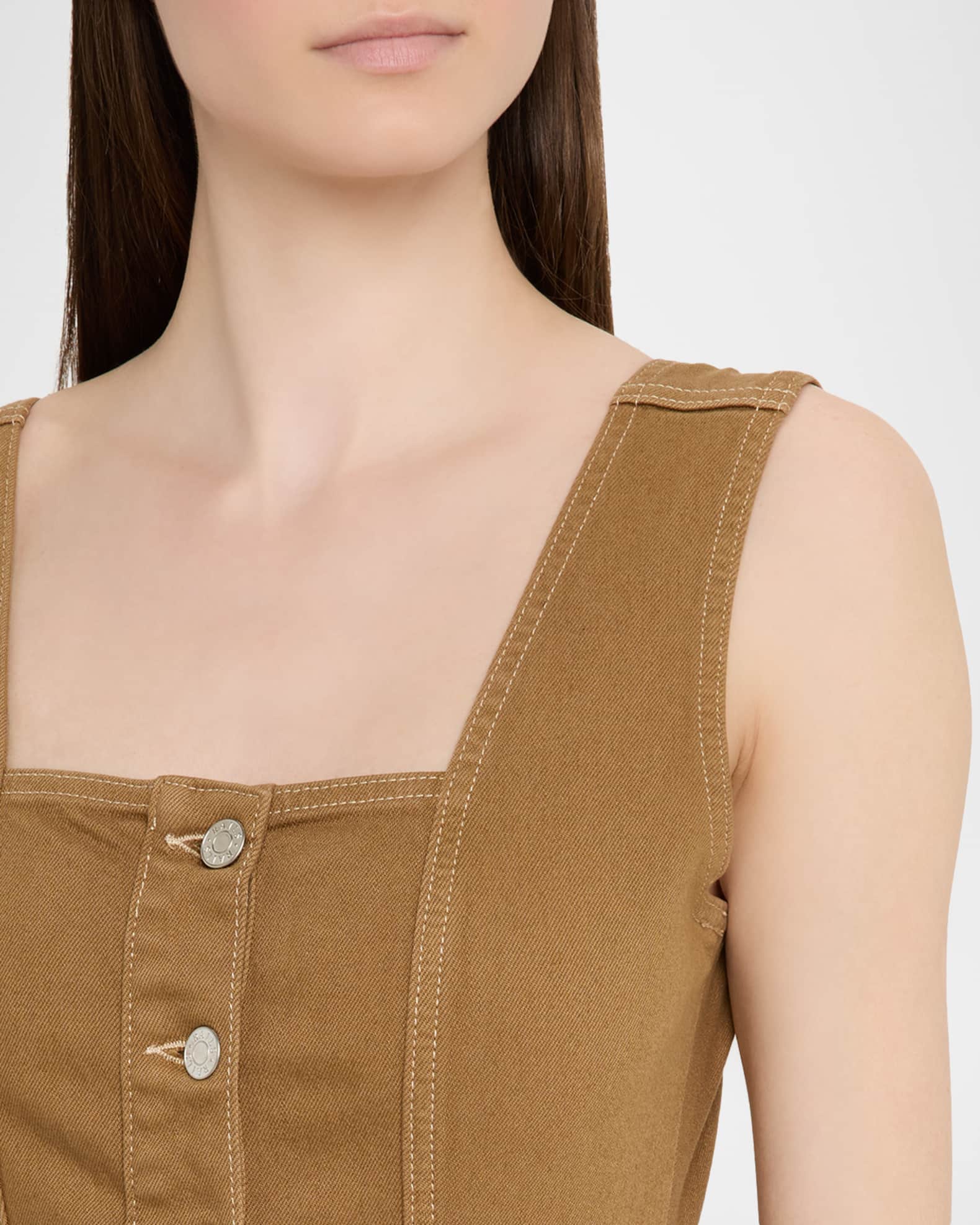 Aliso Belted Denim Midi Dress
