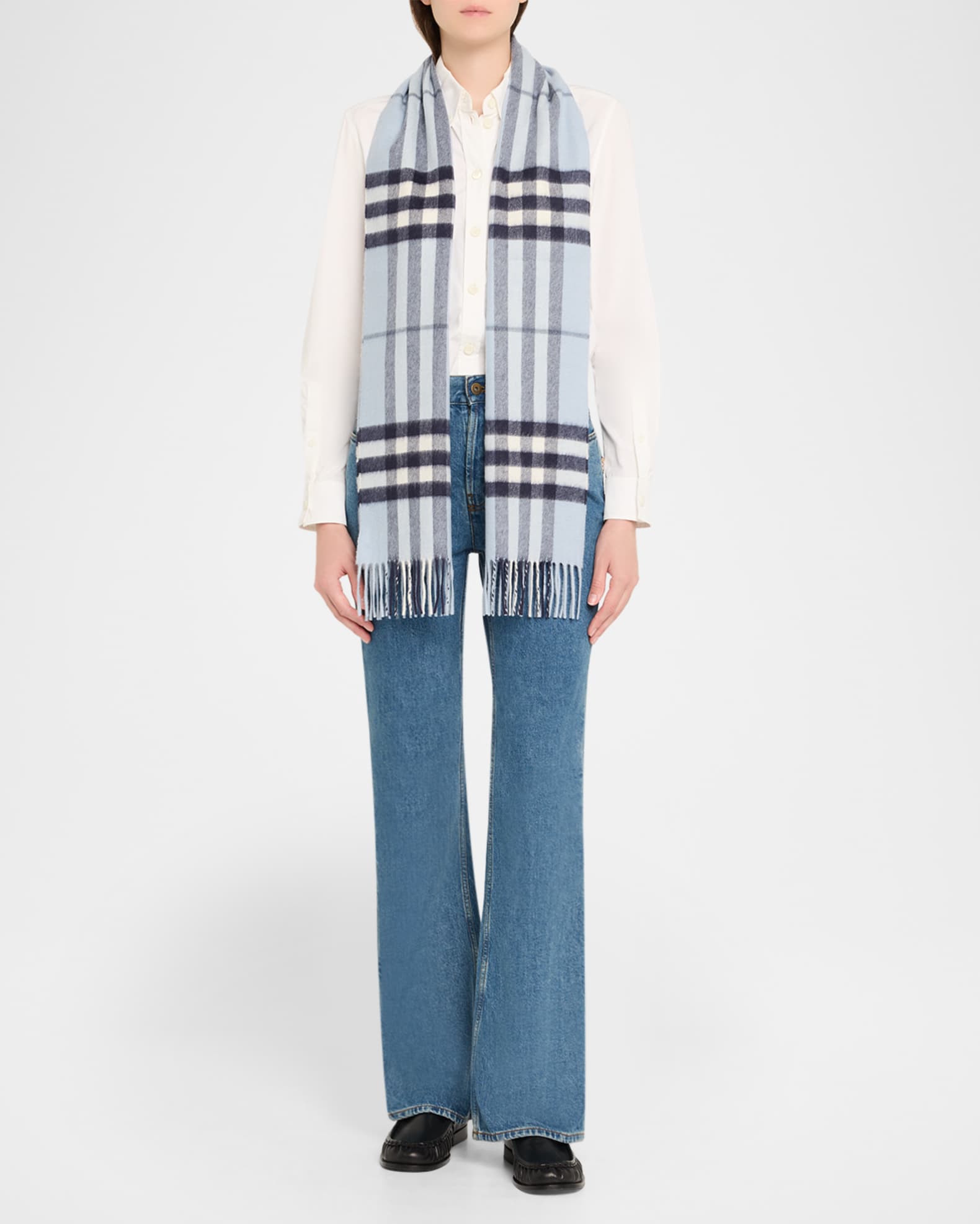 Burberry Giant Check Cashmere Scarf | Neiman Marcus
