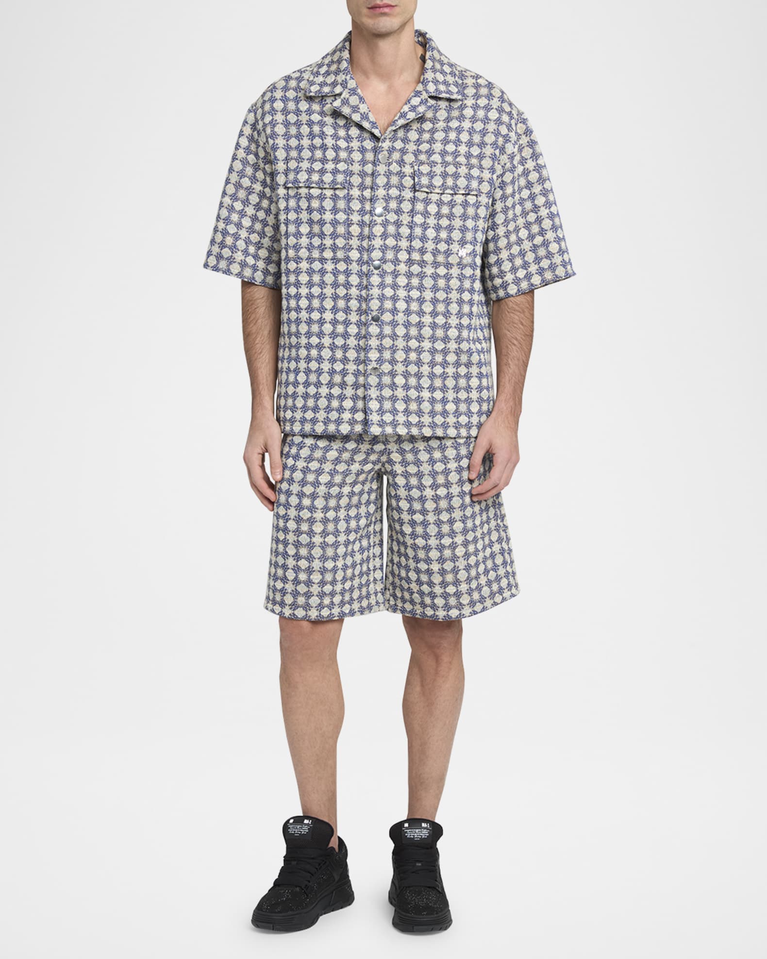 feerieさま Amiri Men's Crystal MA 1 Oversized Low-Top Sneakers | Neiman