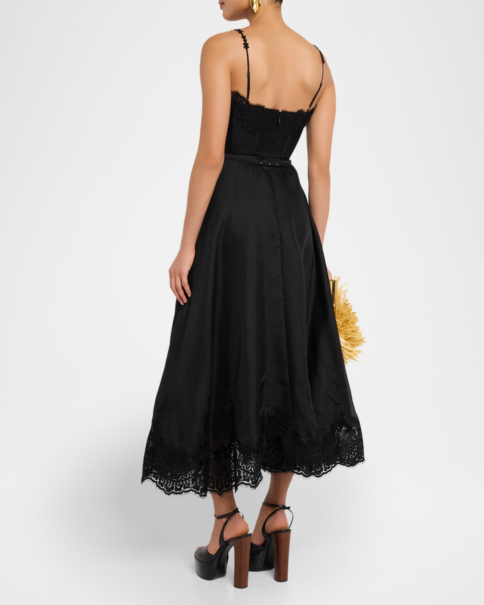 Zimmermann Lace-Trim Corset Picnic Dress | Neiman Marcus