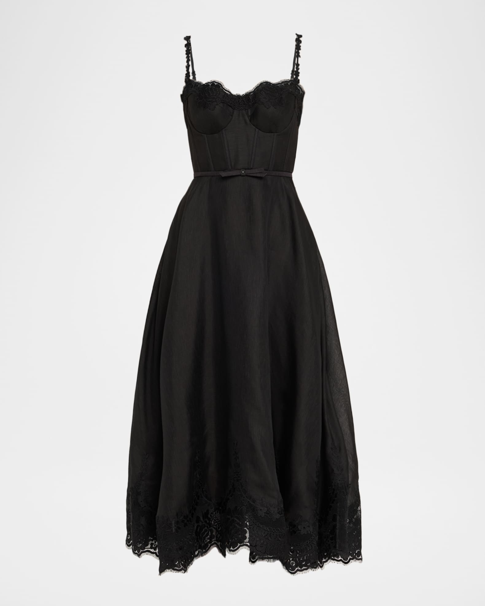 Zimmermann Lace-Trim Corset Picnic Dress | Neiman Marcus