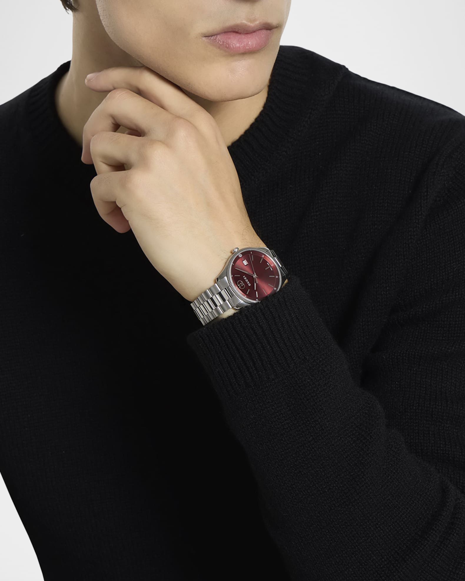Gucci G Timeless 38mm Stainless Steel Bracelet Watch | Neiman Marcus
