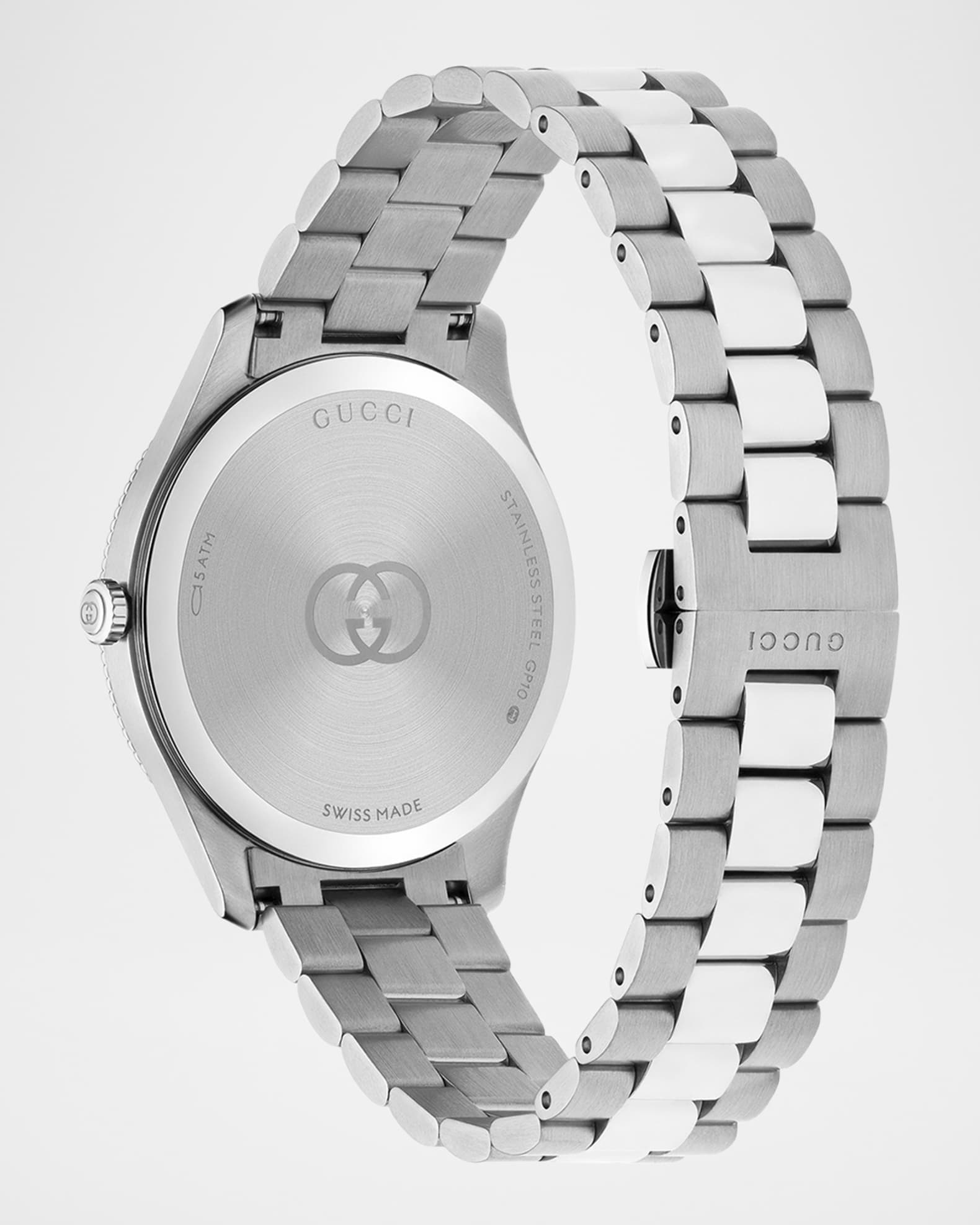 Gucci G Timeless 38mm Stainless Steel Bracelet Watch | Neiman Marcus