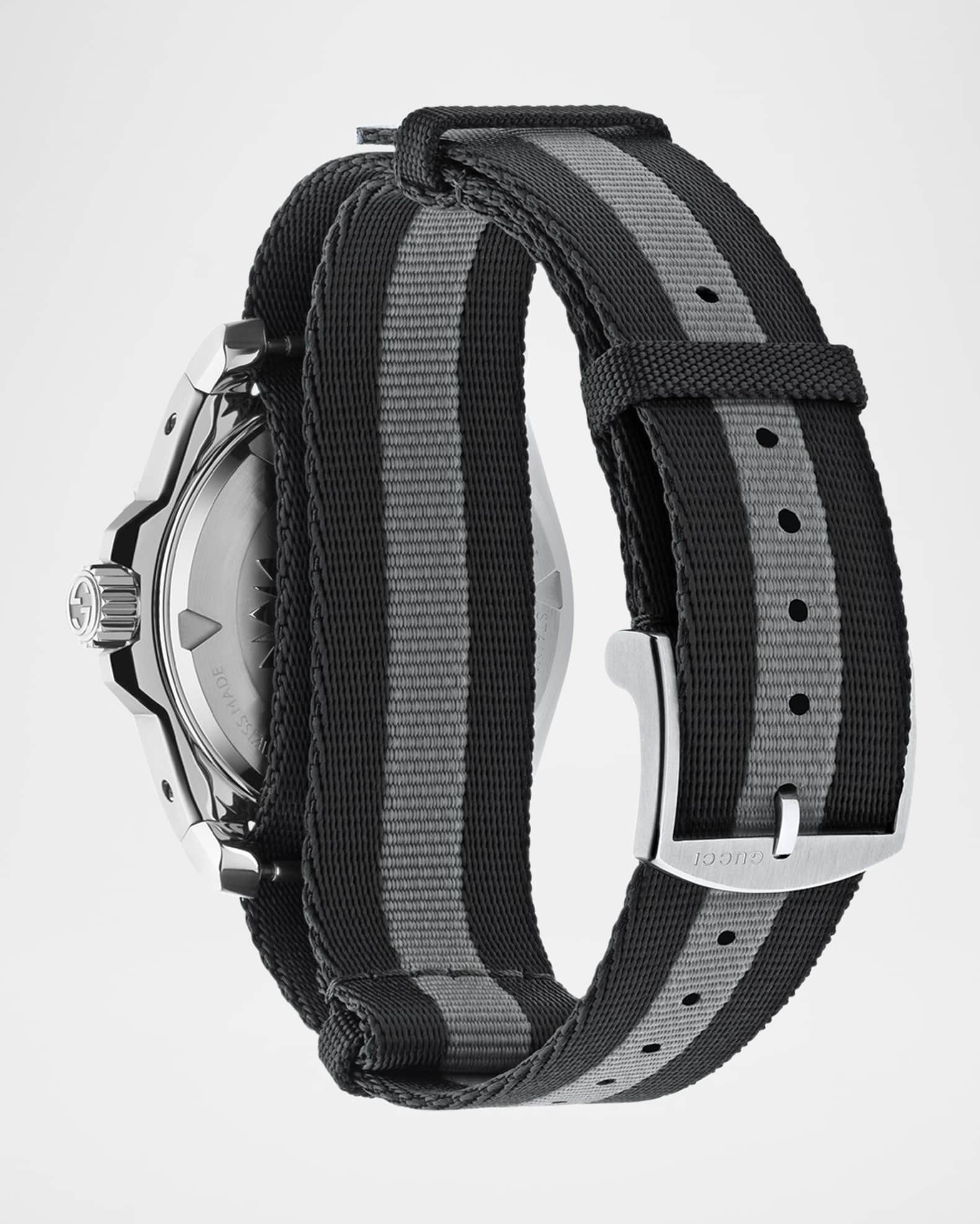 Gucci Dive 40mm Stainless Steel Nylon-Strap Watch 1