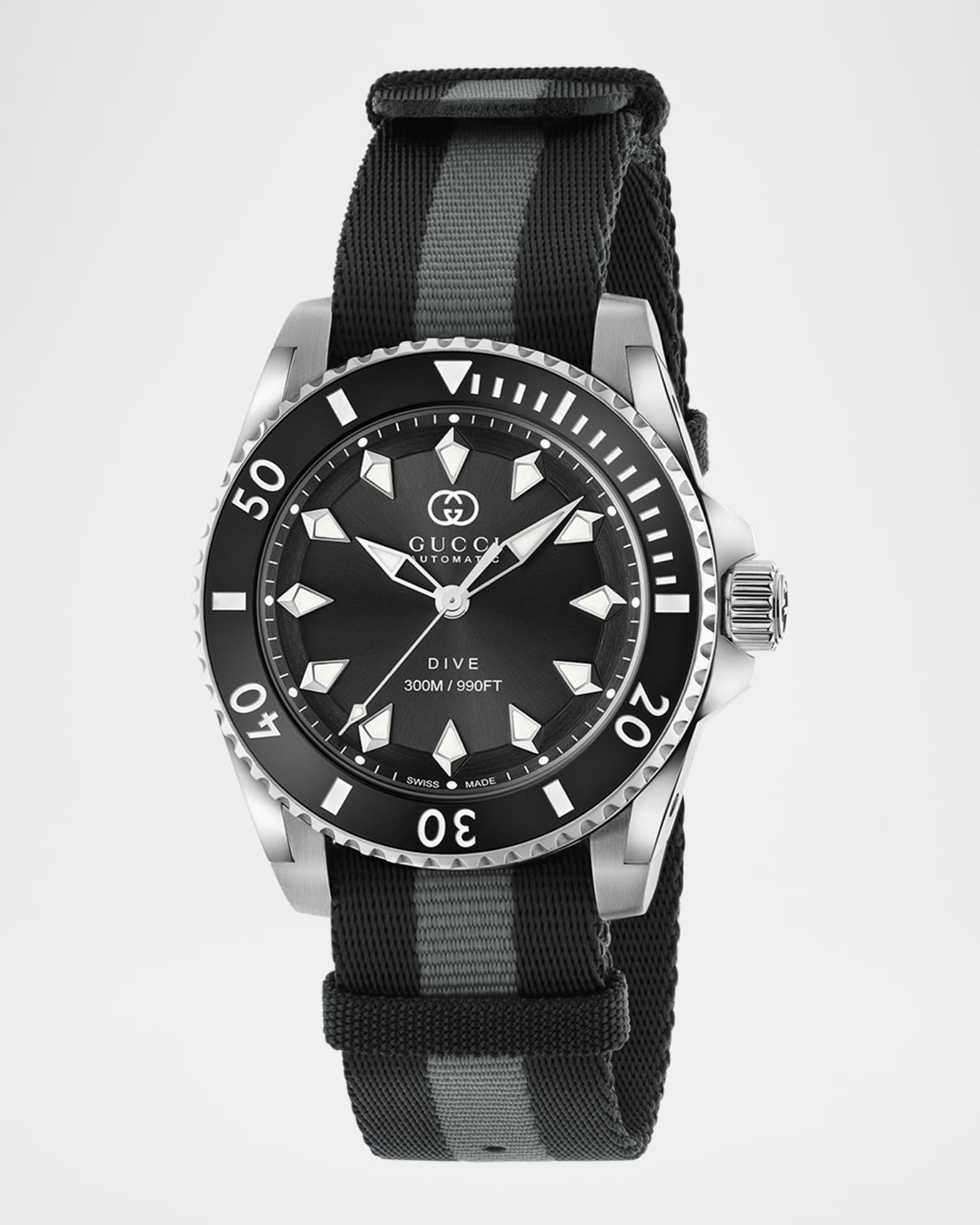 Gucci Dive 40mm Stainless Steel Nylon-Strap Watch 0