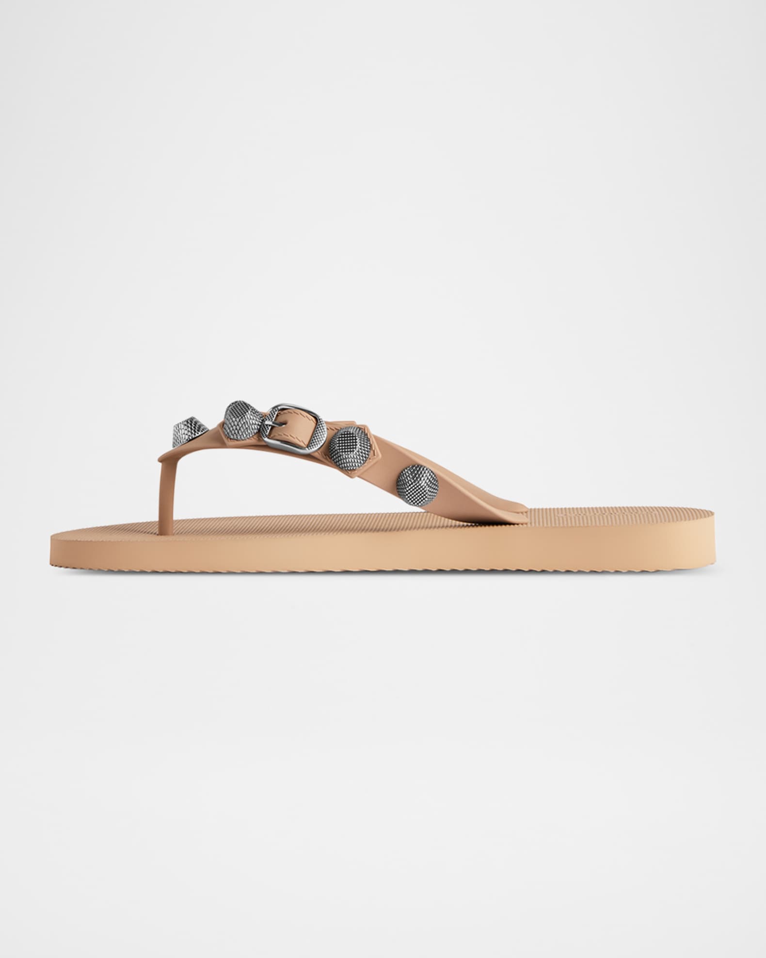 Balenciaga Cagole Studded Flip Flop Sandals | Neiman Marcus
