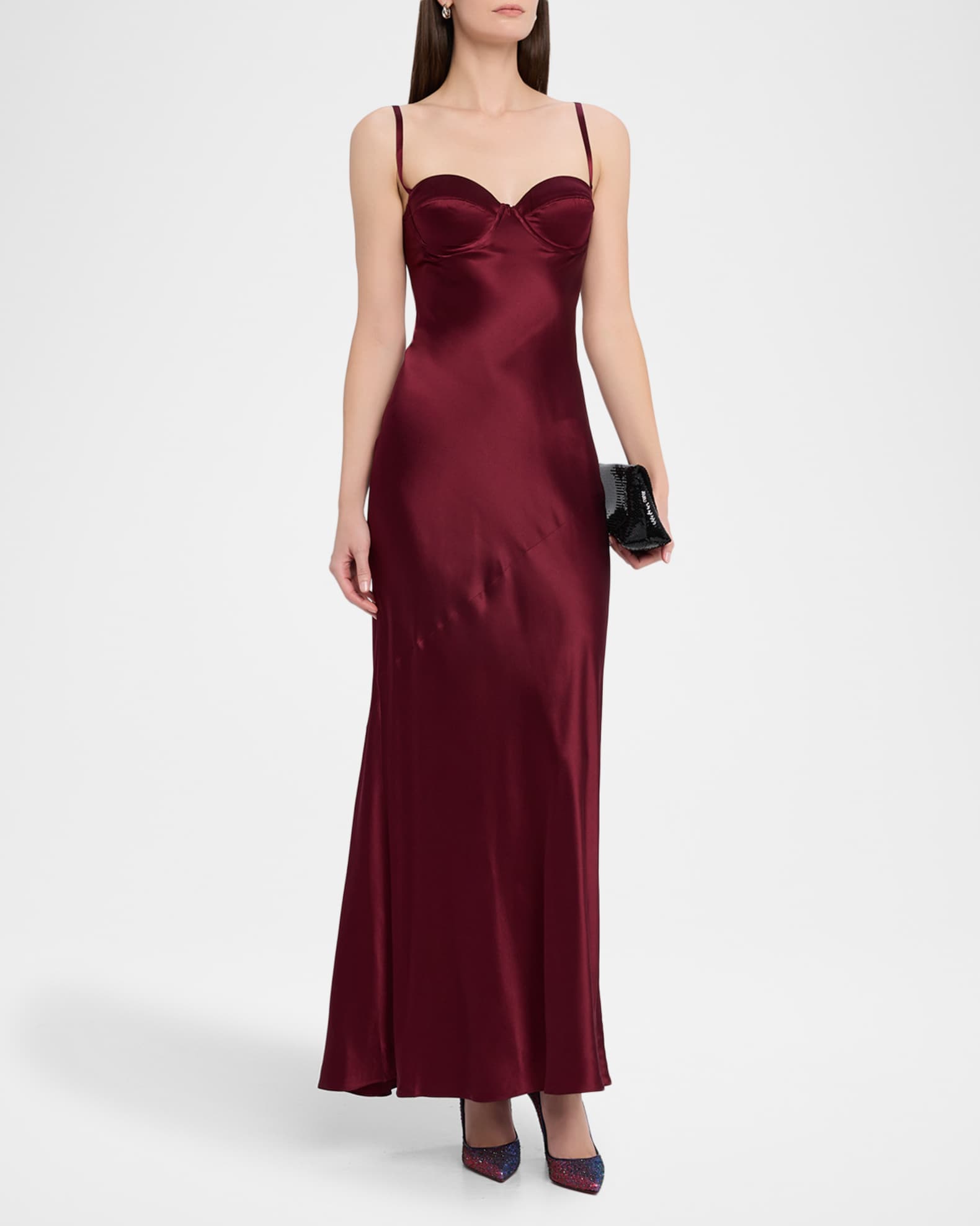 L'Agence Sayla Bias-Cut Silk Gown | Neiman Marcus