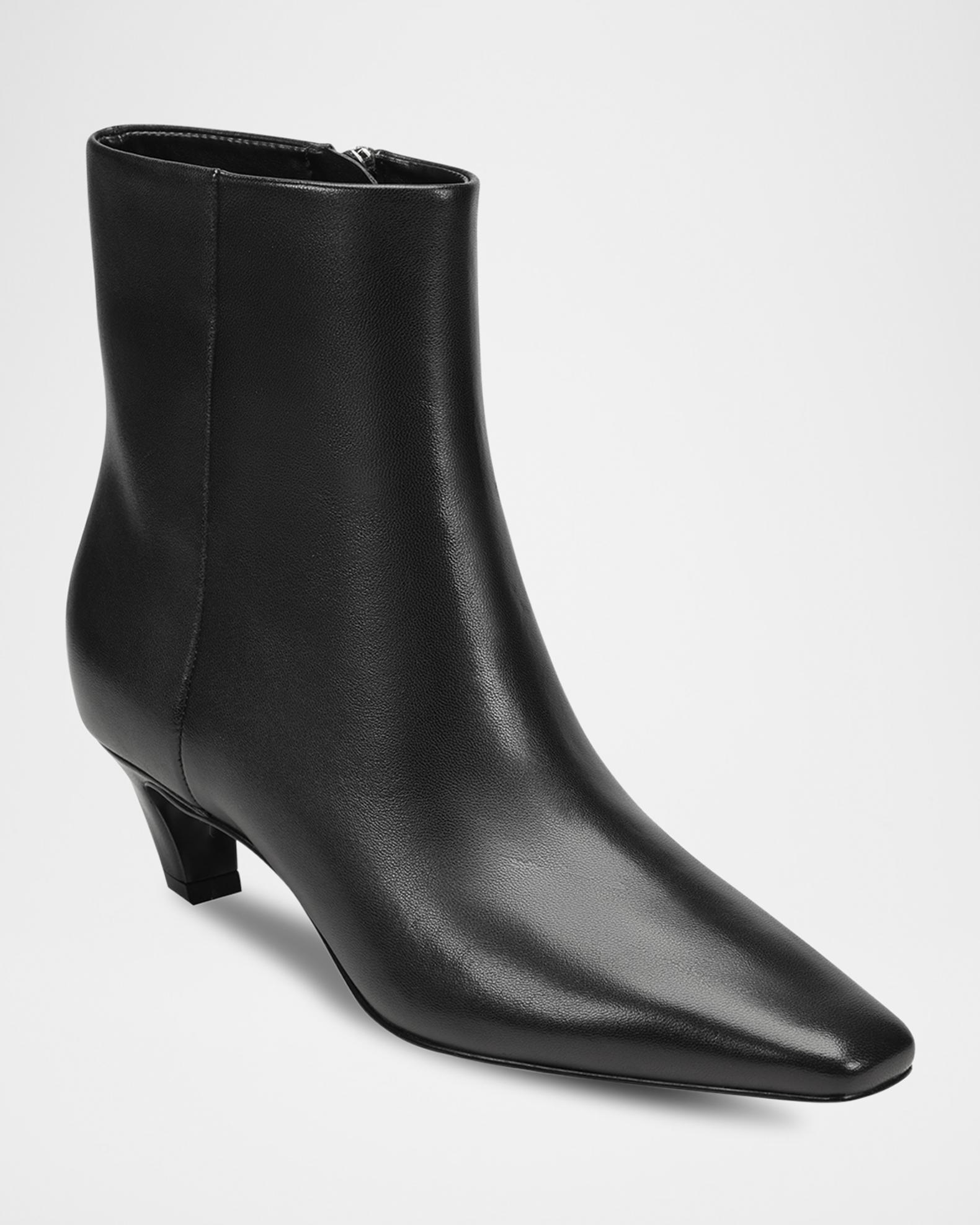 Marc Fisher LTD Danai Leather Zip Ankle Booties | Neiman Marcus