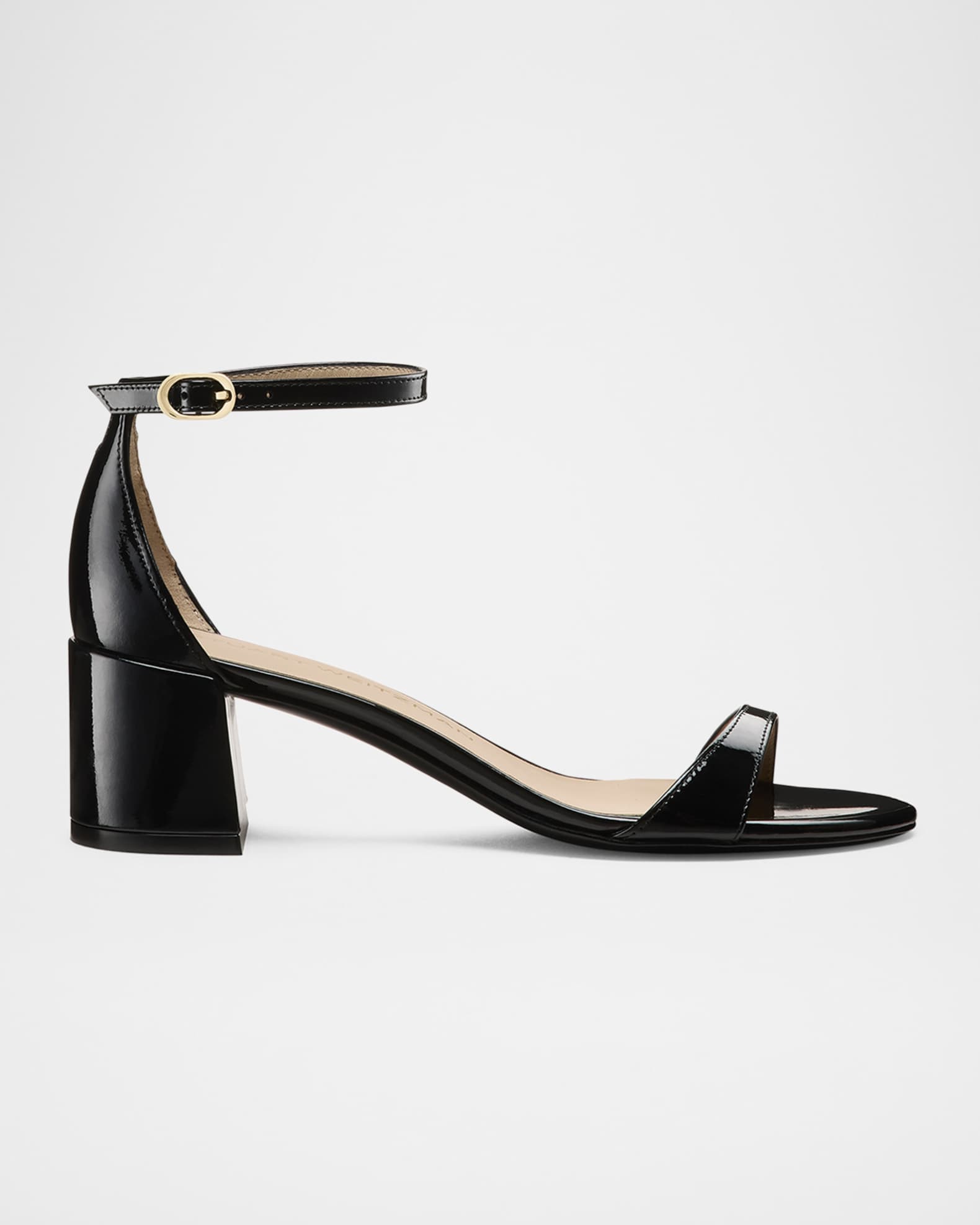Nudist Patent Ankle-Wrap Low Sandals 0