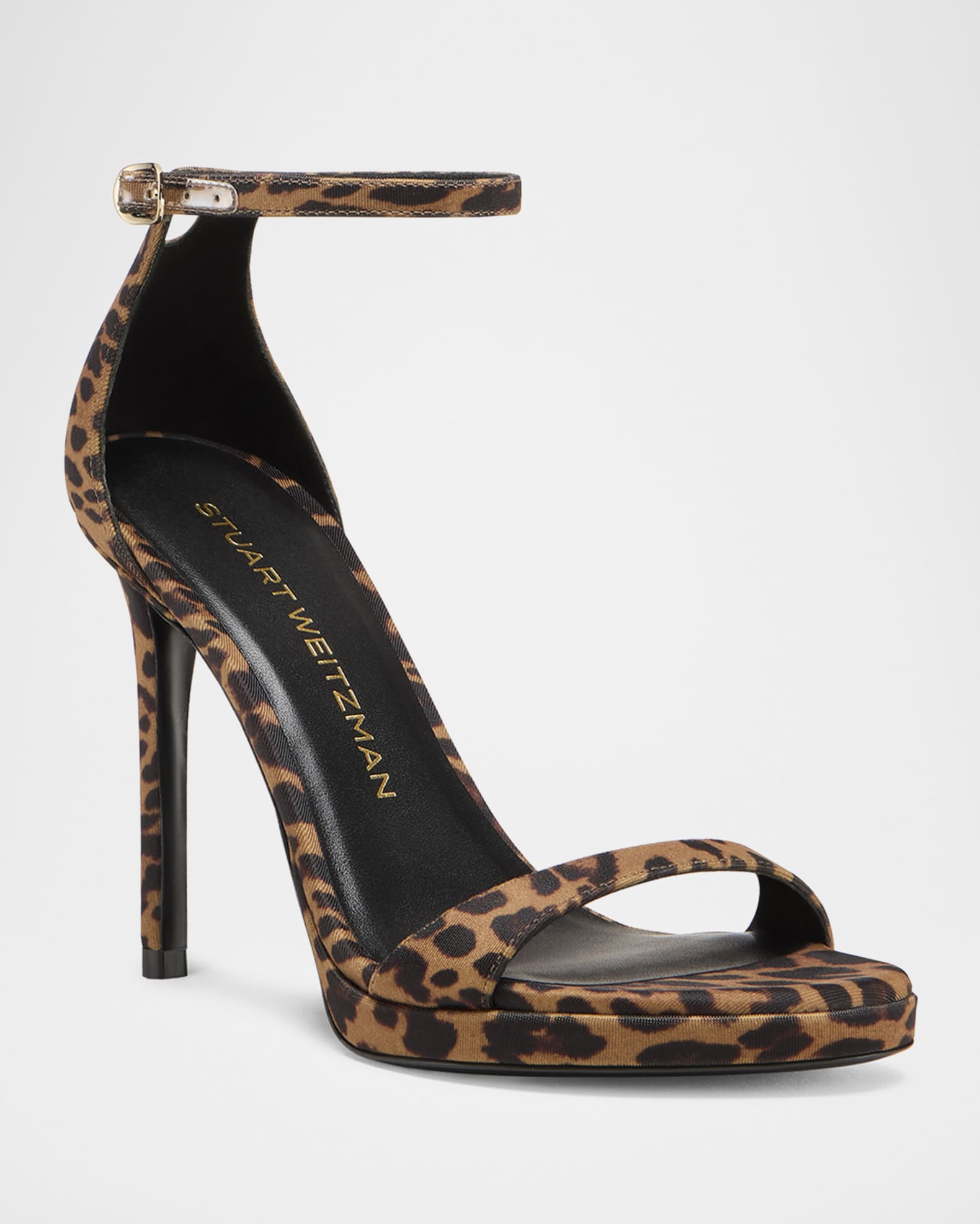 Nudist Leopard Ankle-Strap Platform Sandals 1