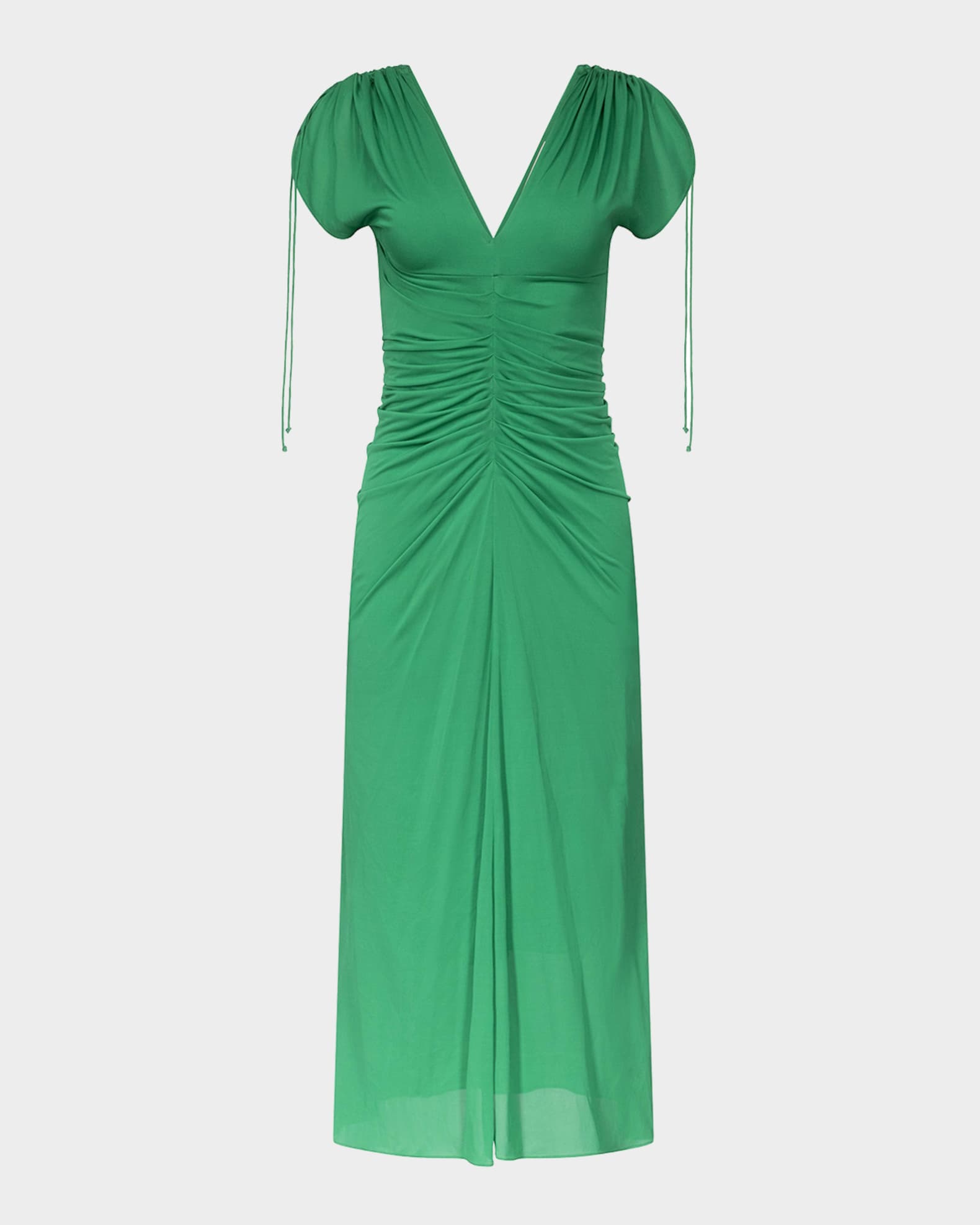 Charlotte Ruched Drawstring Midi Dress 0