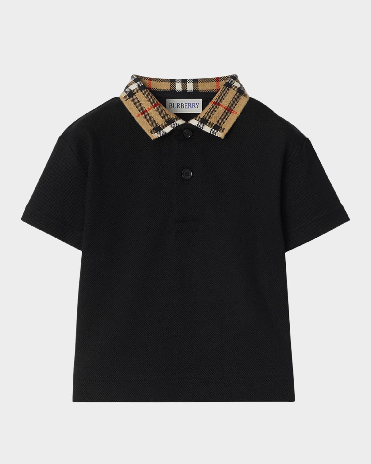 Boy's Johane Check Polo, Size 6M-T 0