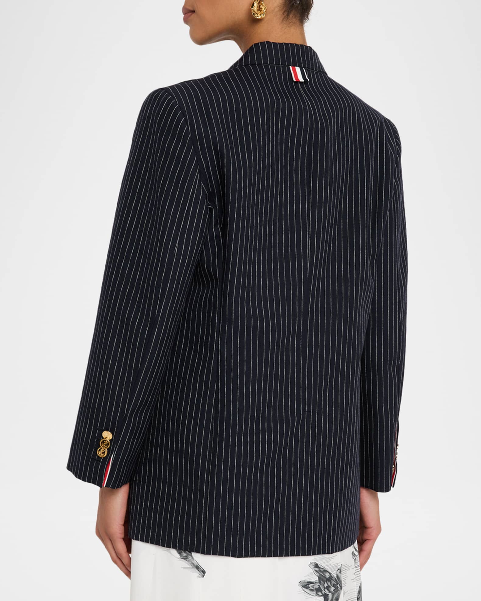 r*8様 THOM BROWNE x Neiman Marcus Thom Browne Pinstripe Double-Breasted Sack Sport Coat