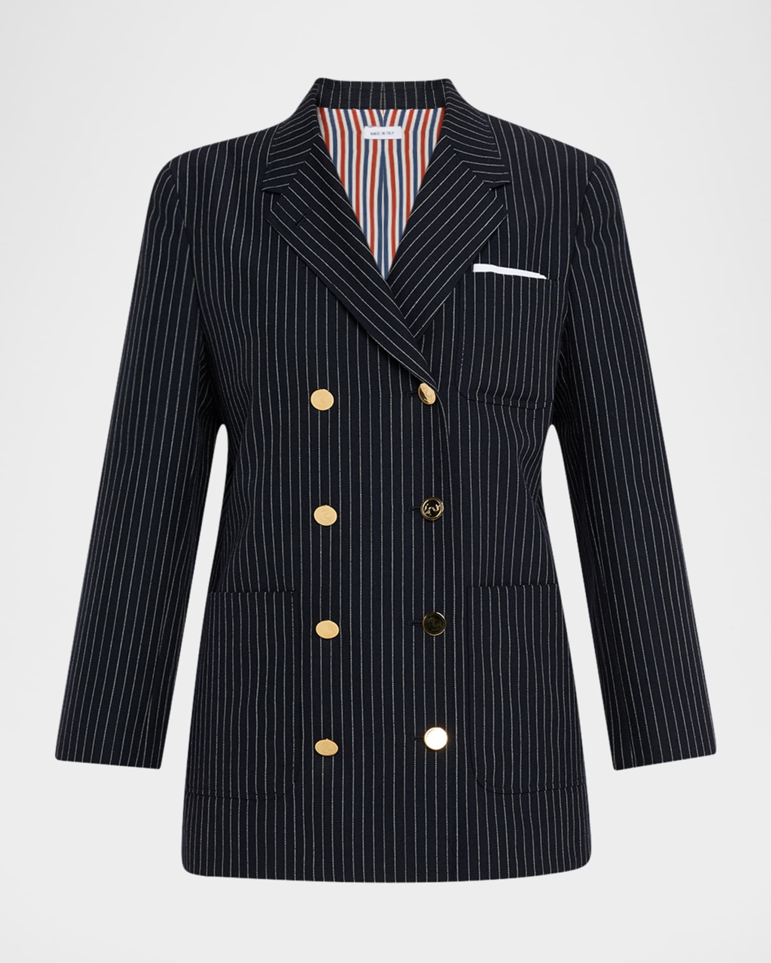 r*8様 THOM BROWNE x Neiman Marcus Thom Browne Men's 4-Bar Striped Sport Shirt | Neiman Marcus