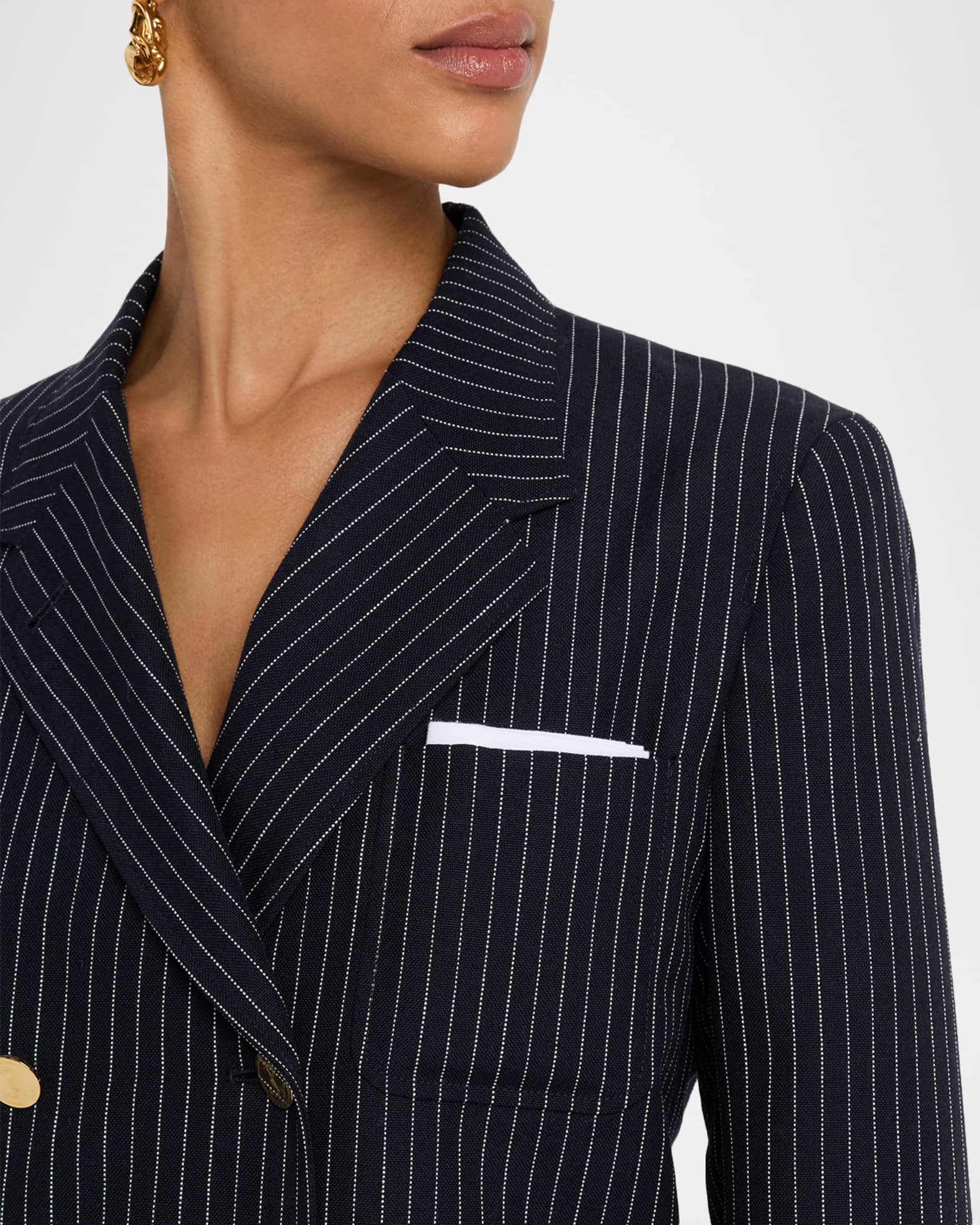 r*8様 THOM BROWNE x Neiman Marcus Thom Browne Pinstripe Double-Breasted Sack Sport Coat