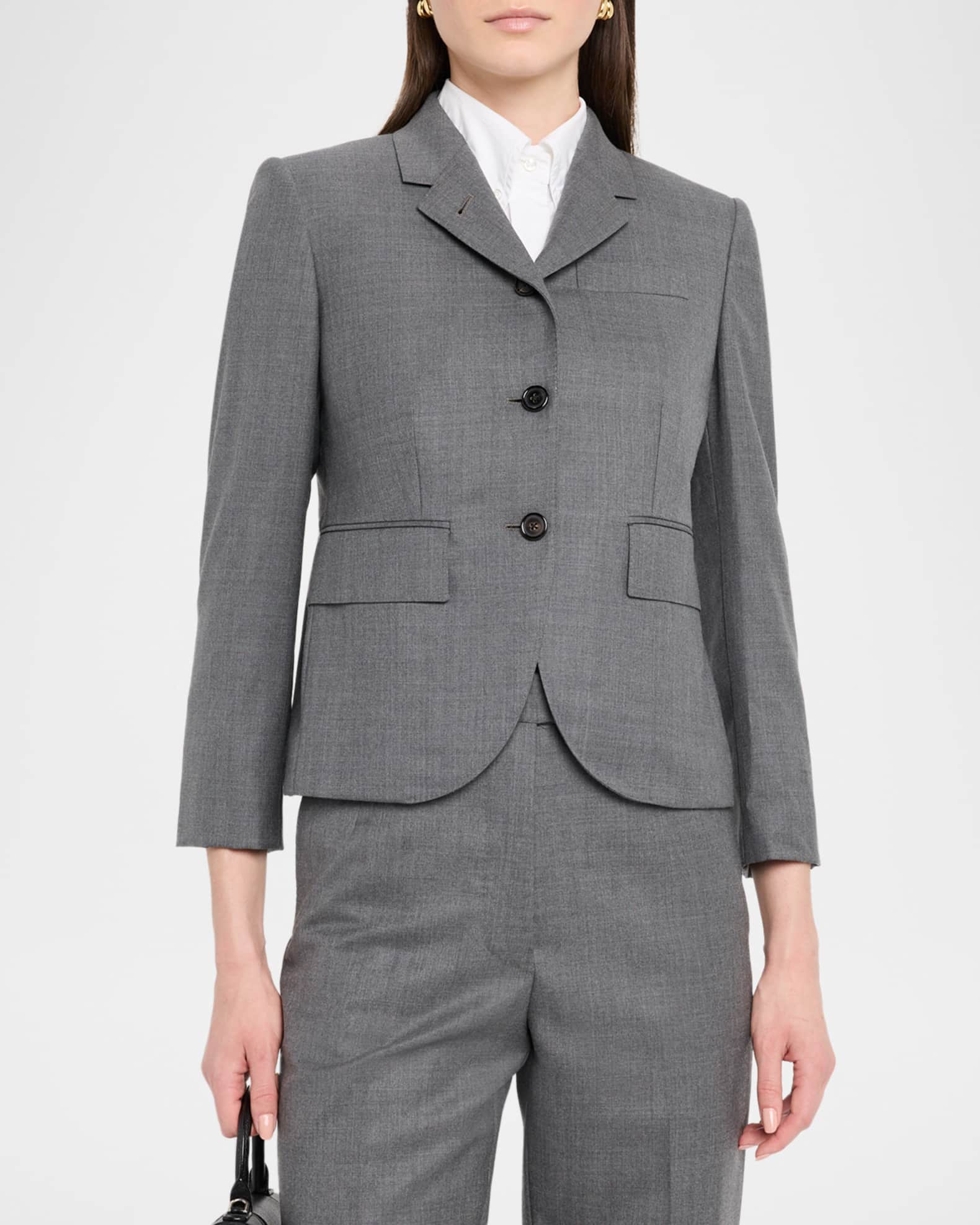 Thom Browne High-Armhole Single-Breasted Twill Sport Coat