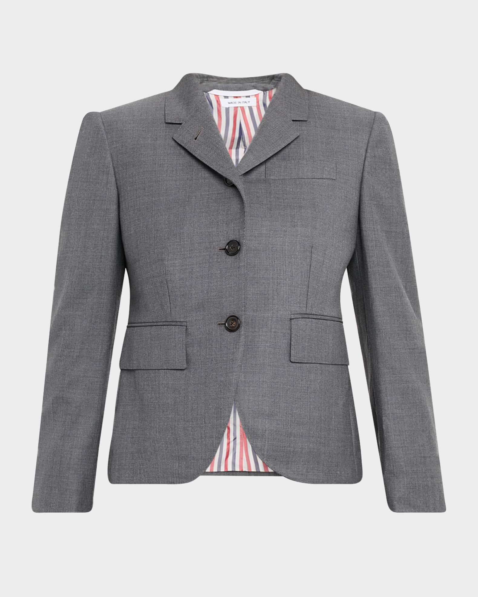 High-Armhole Single-Breasted Twill Sport Coat 0