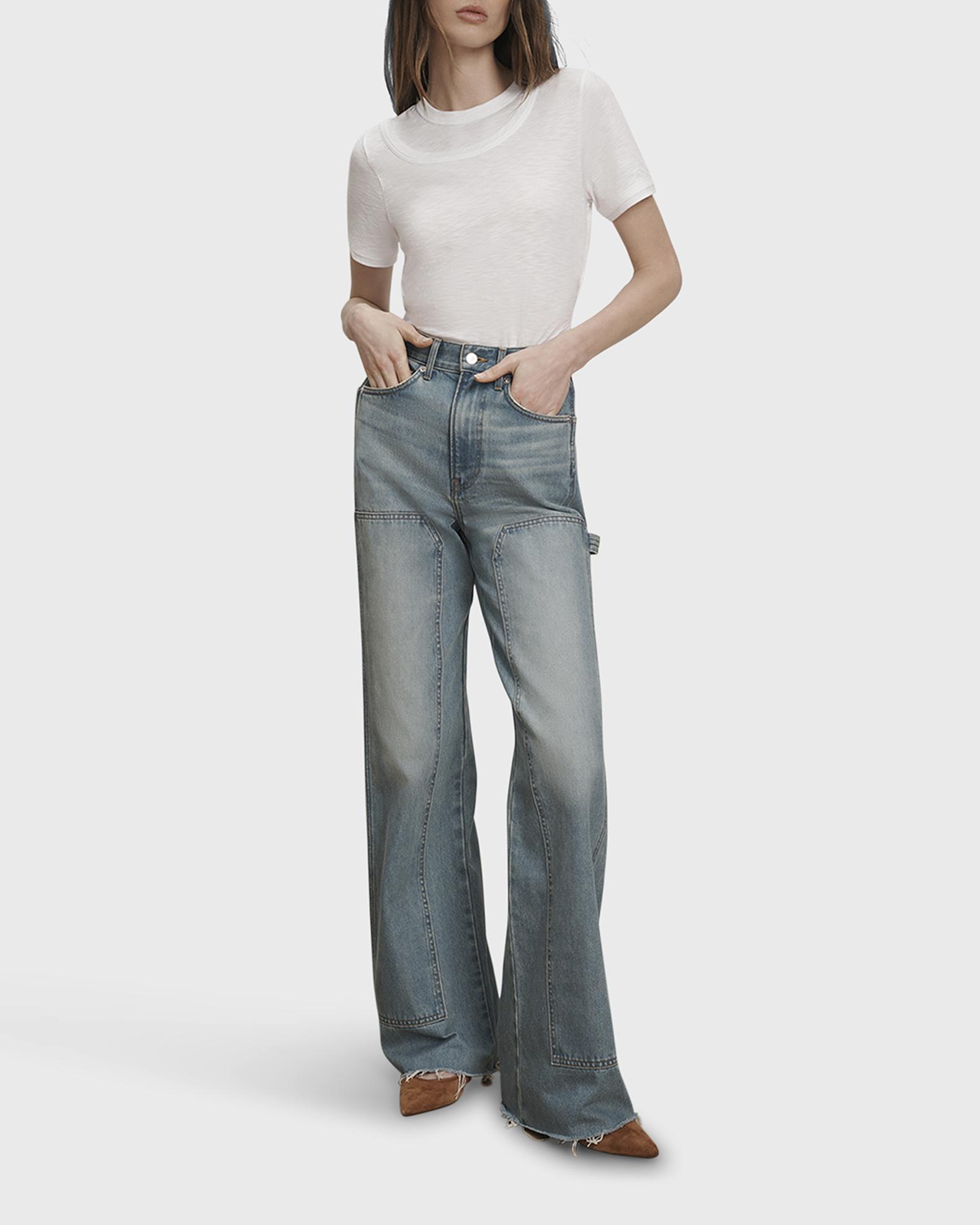 Veronica Beard Damian Layered Short-Sleeve Knit Top | Neiman Marcus