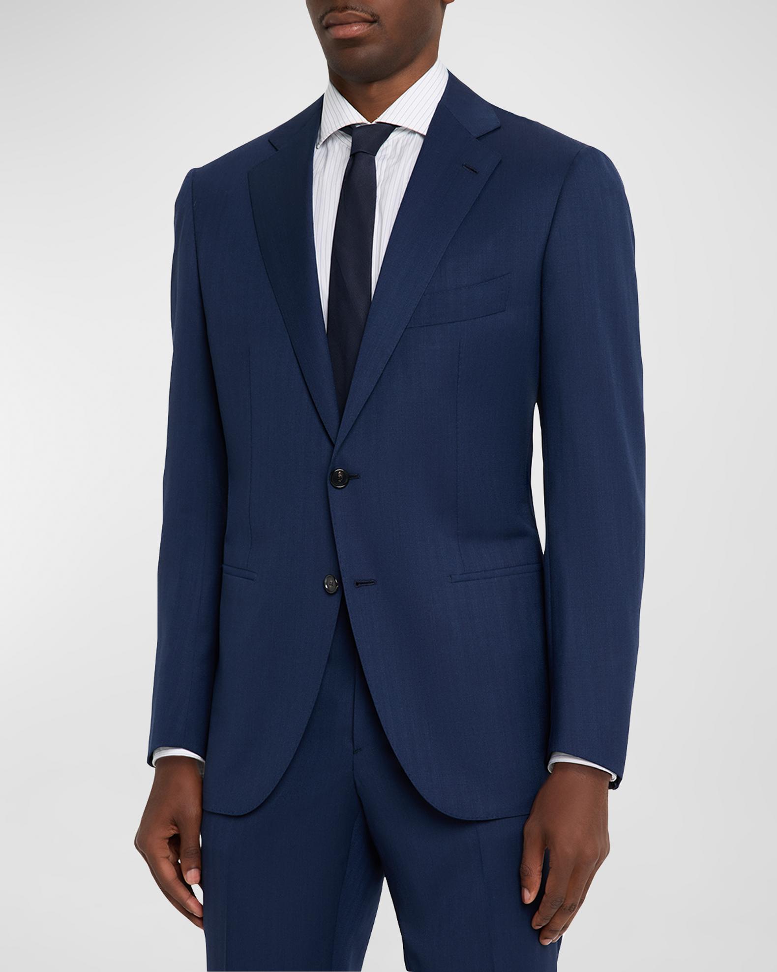 Cesare Attolini Men's Wool Chevron 130 Two-Piece Suit | Neiman Marcus