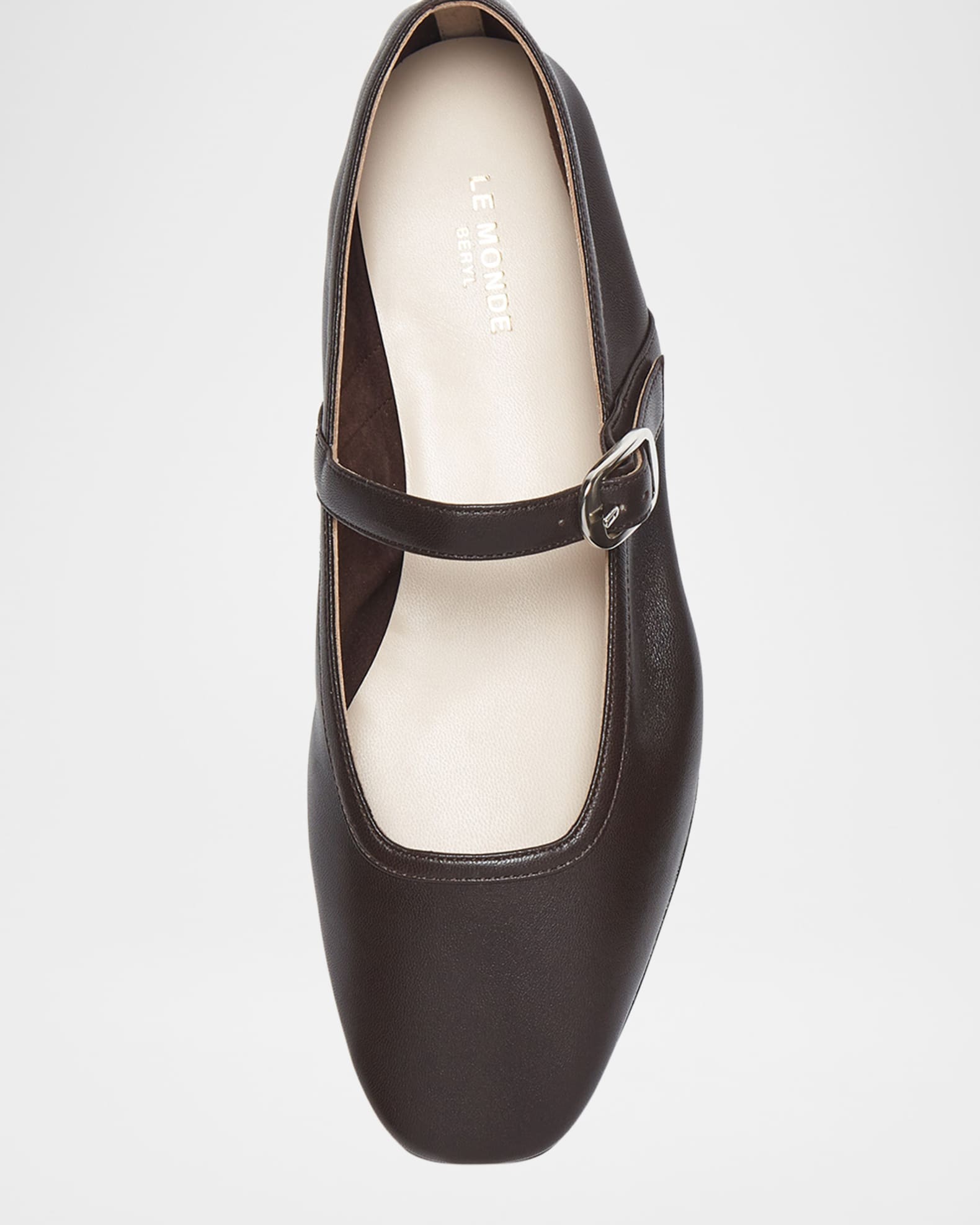 Leather Mary Jane Ballerina Flats 1