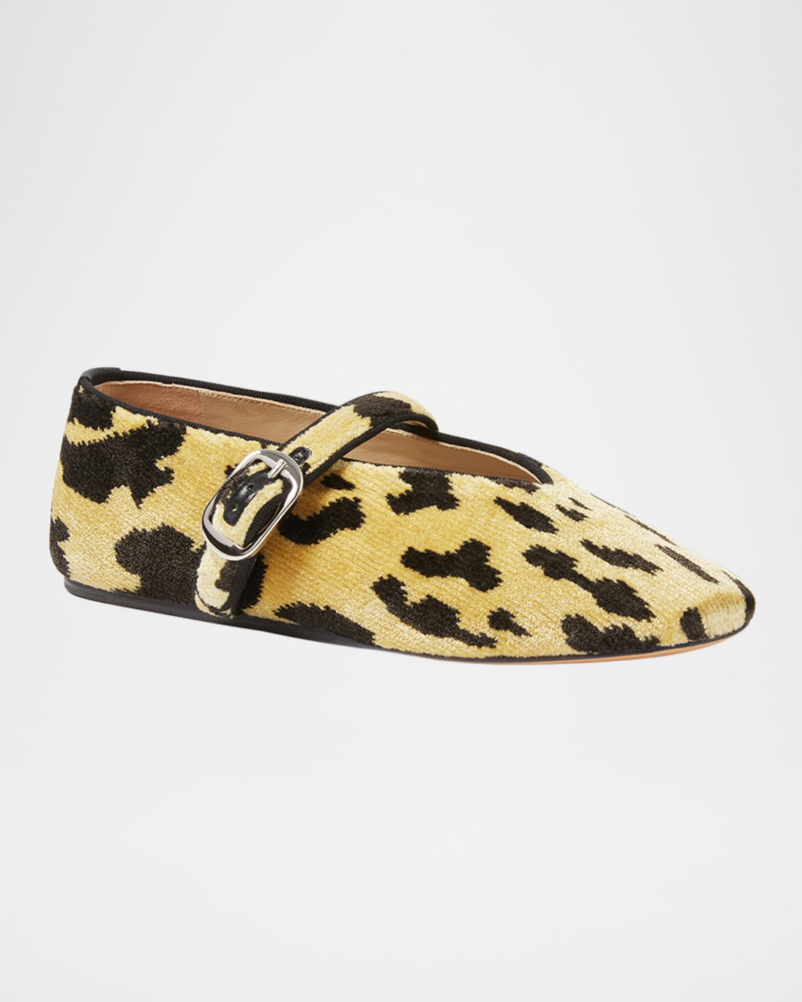 Stella Leopard Velvet Ballerina Flats 1