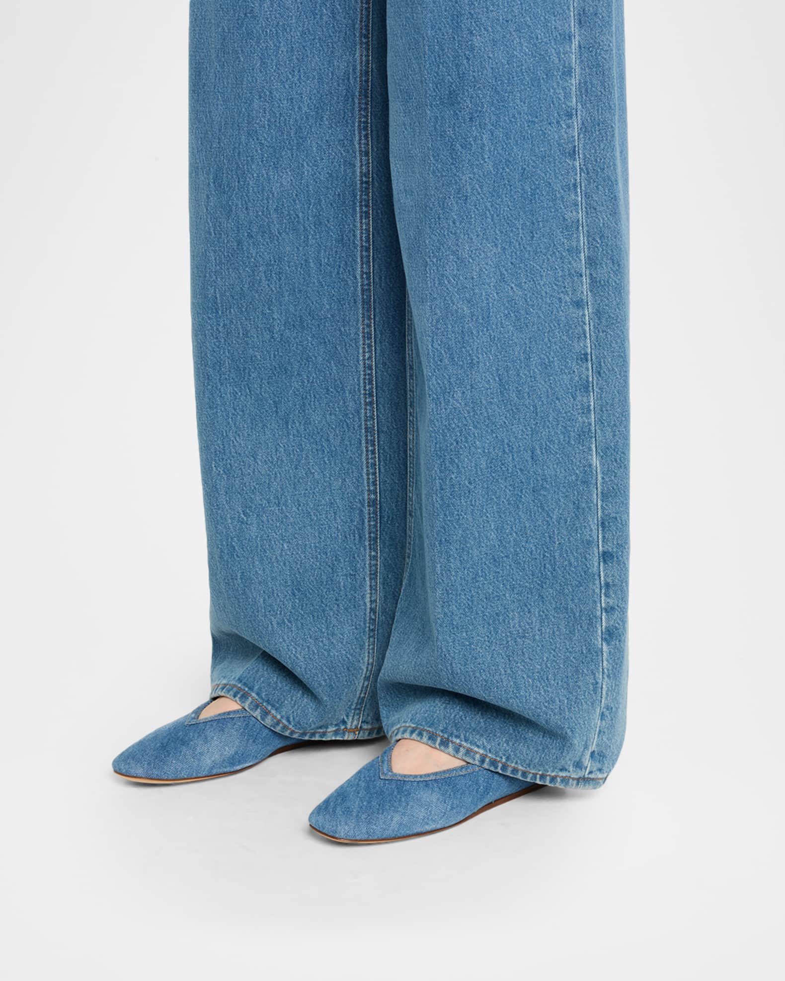 Luna Denim Ballerina Flats 1