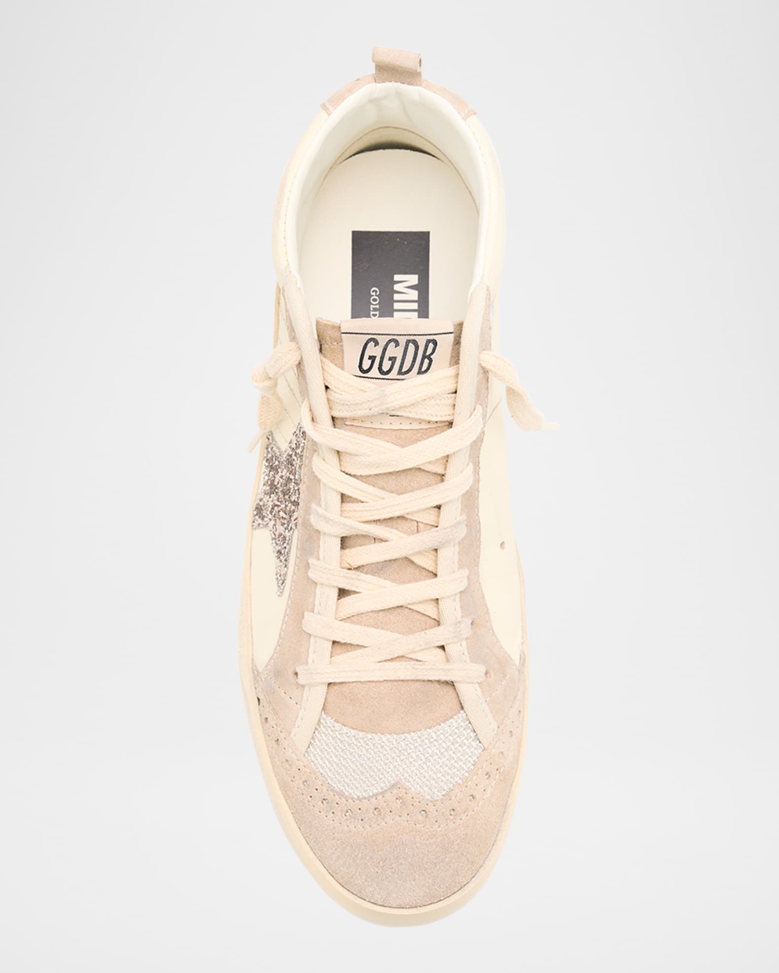 Golden Goose Midstar Mixed Leather Mid-Top Sneakers | Neiman Marcus