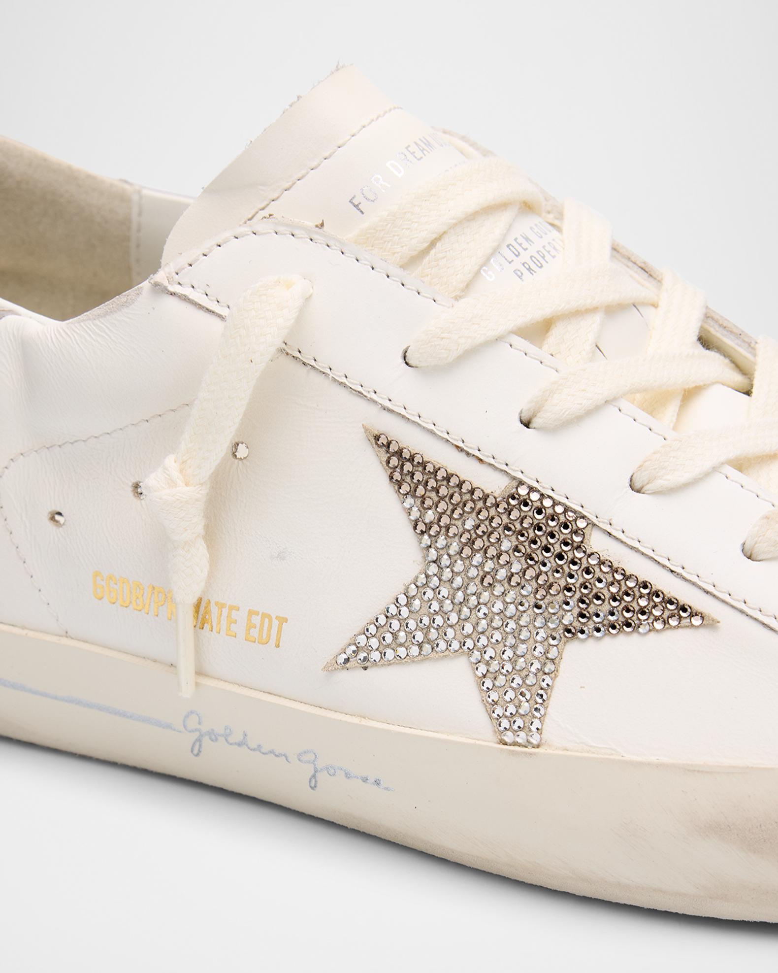 MSMG Leather‎ Yellow Star Sneaker Golden Goose Super-Star Leather Glitter Low-Top Sneakers  main image 2