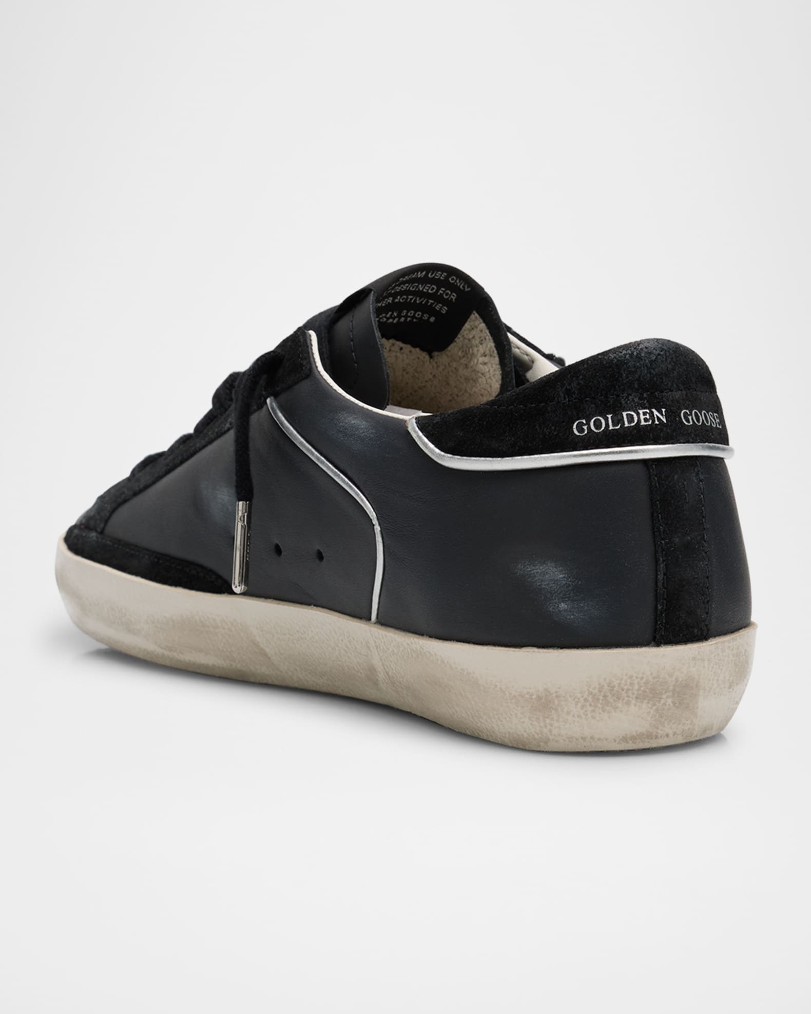 Golden Goose Super-Star Mixed Leather Low-Top Sneakers with
