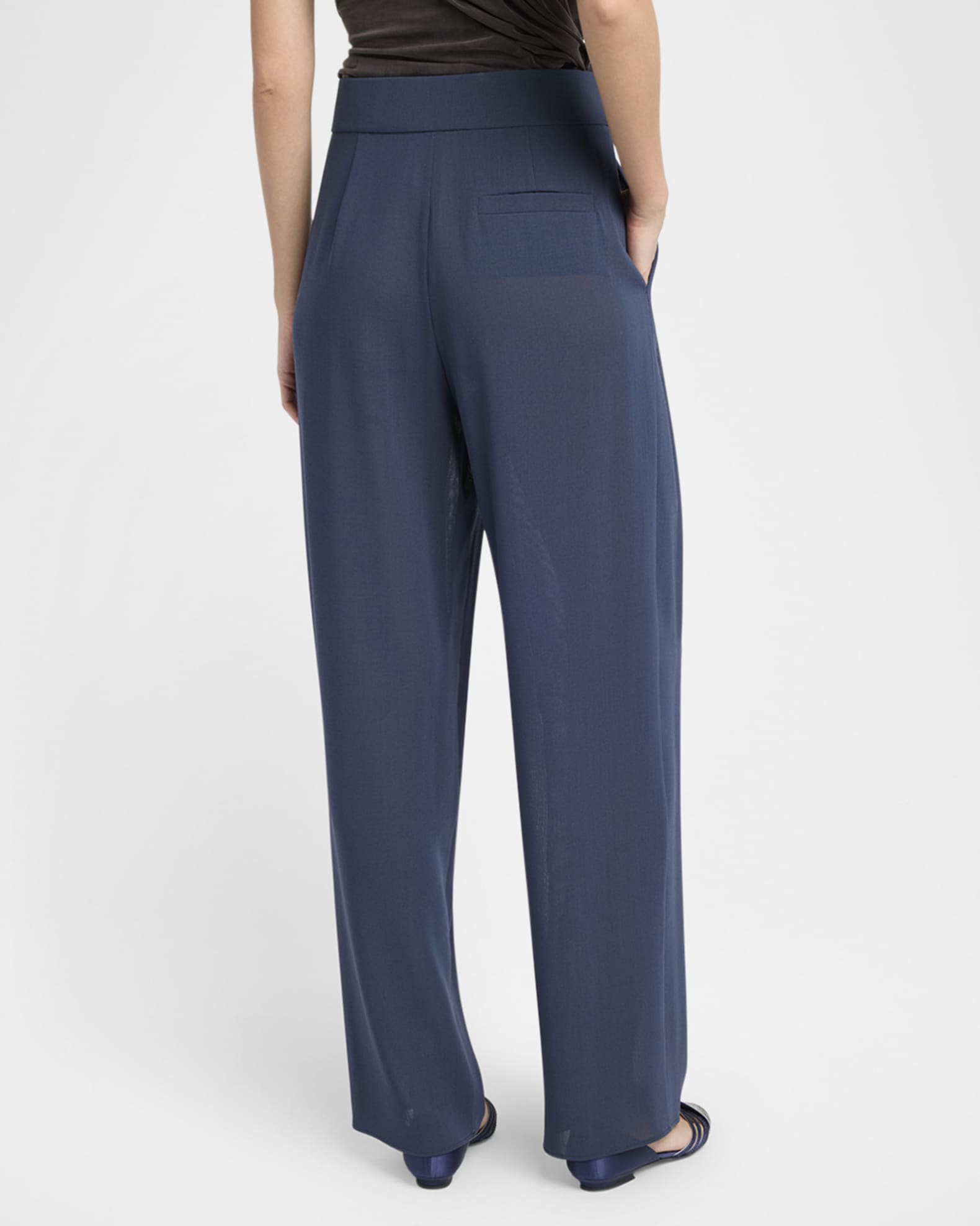 Giorgio Armani Straight-Leg Virgin Wool Trousers | Neiman Marcus