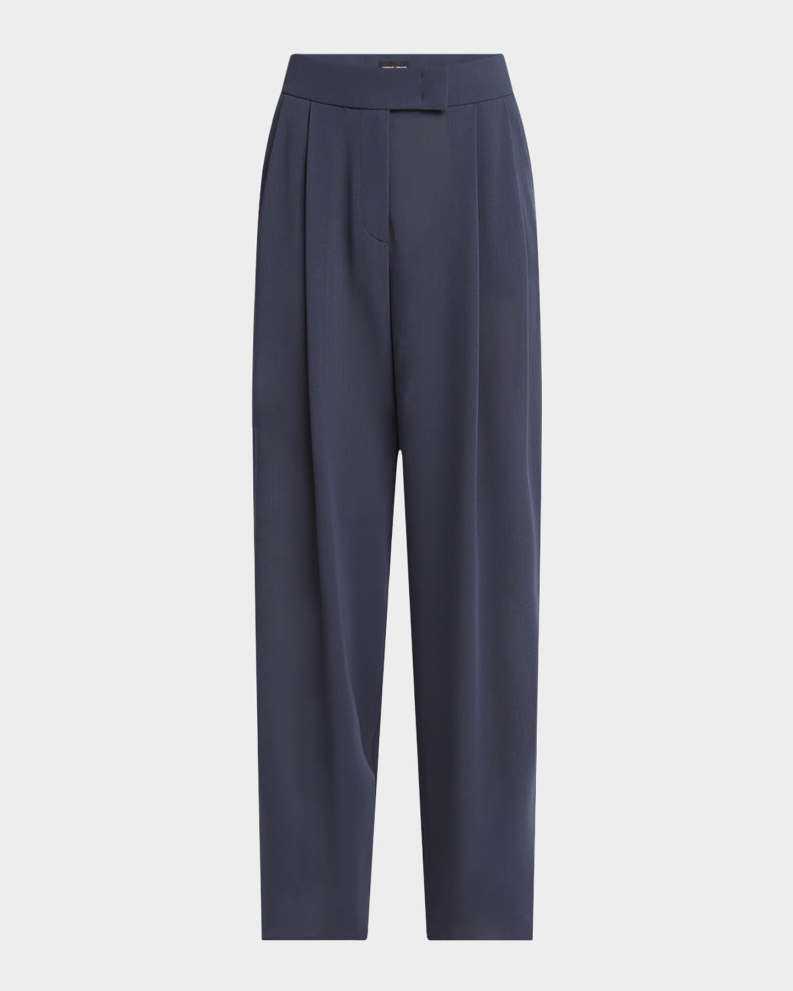 Giorgio Armani Men's Flat-Front Wool-Blend Trousers | Neiman