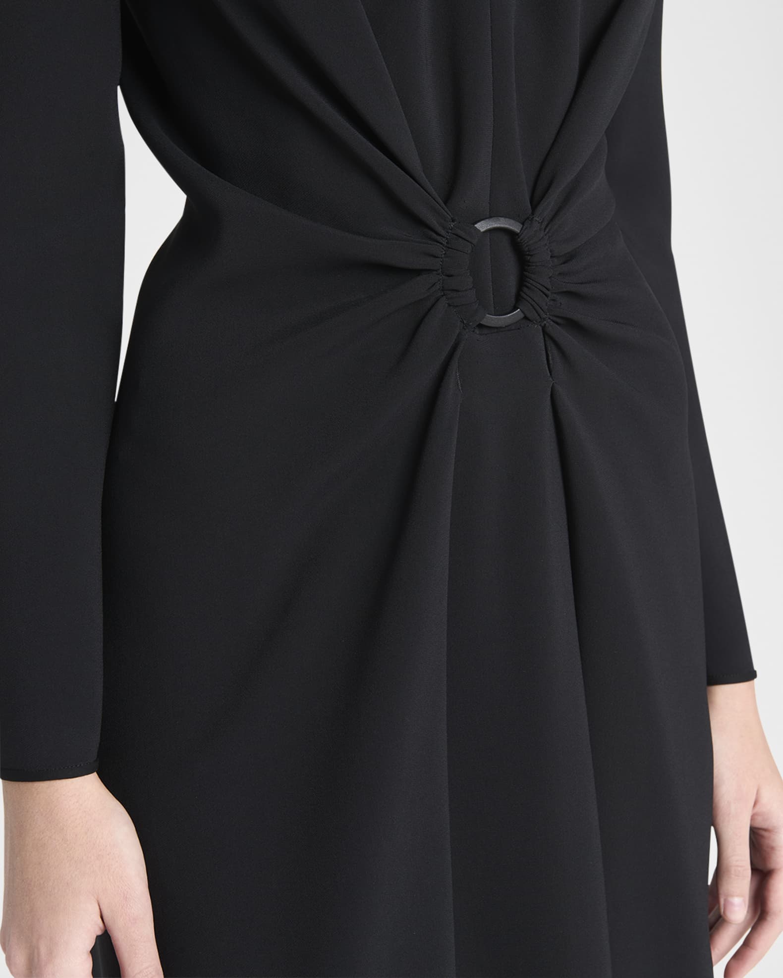 Giorgio Armani Long-Sleeve Dress with Ring Detail | Neiman