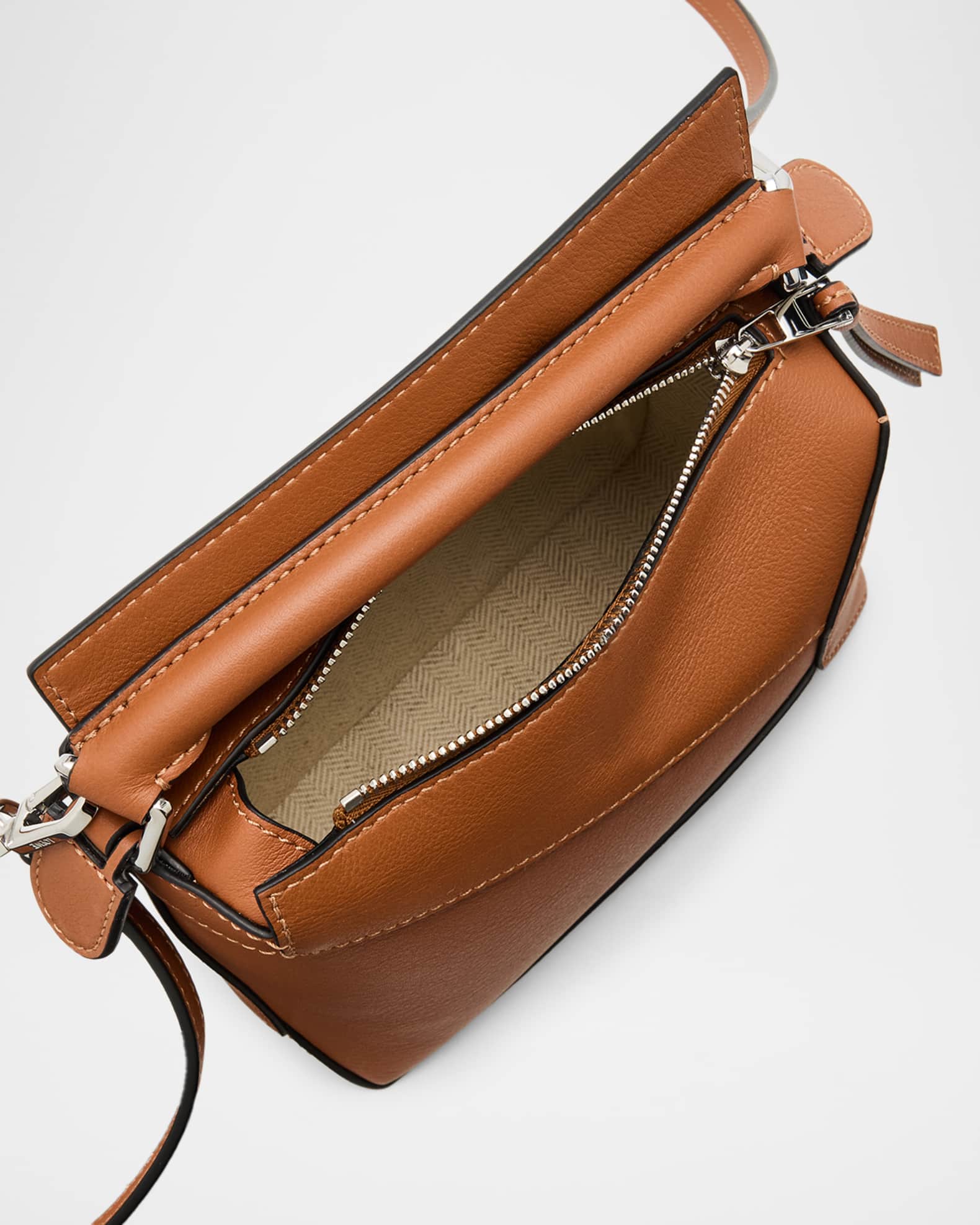 Loewe Puzzle Edge Mini Top-Handle Bag in Calfskin Leather | Neiman