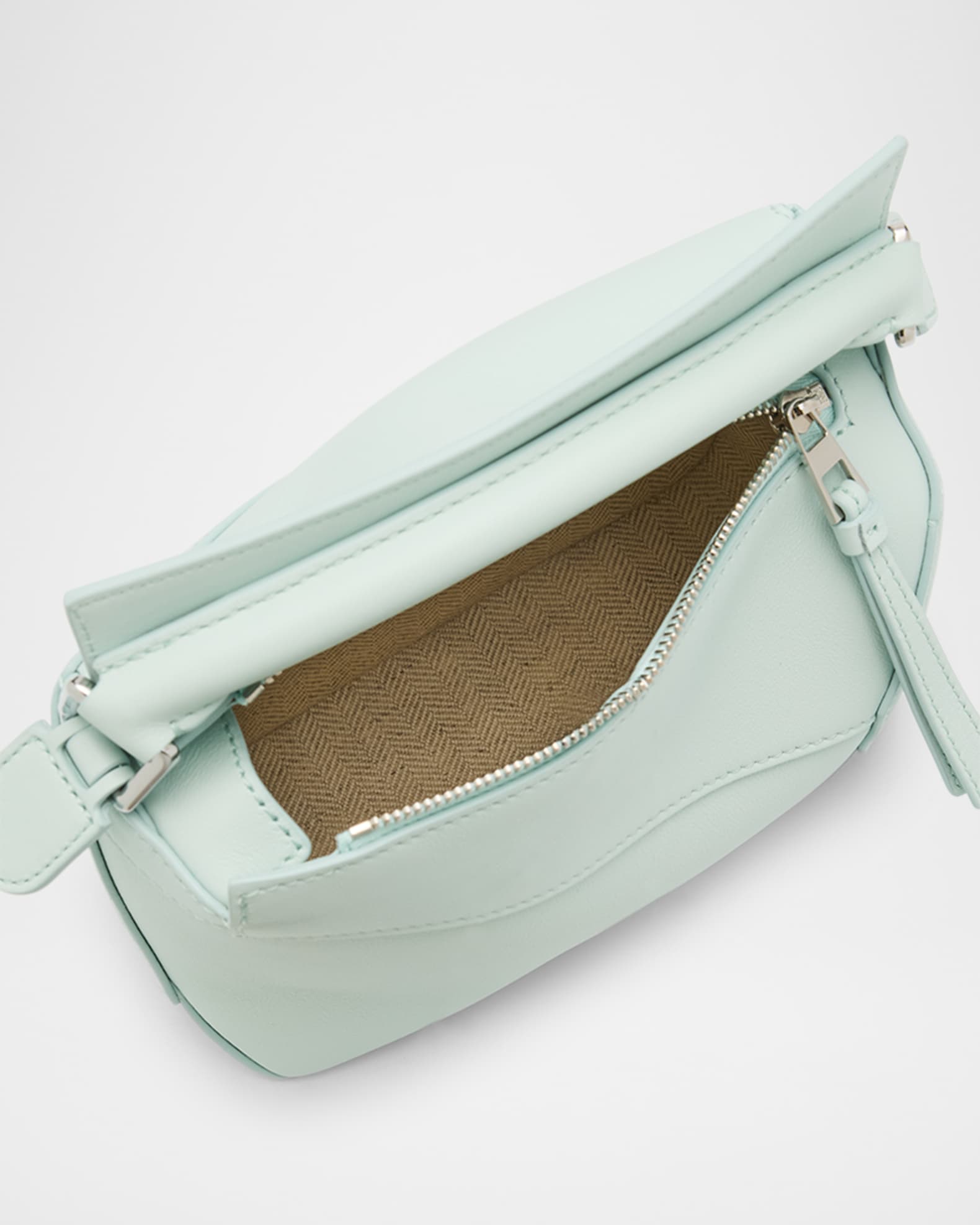 Loewe Puzzle Edge Mini Top-Handle Bag in Calfskin Leather