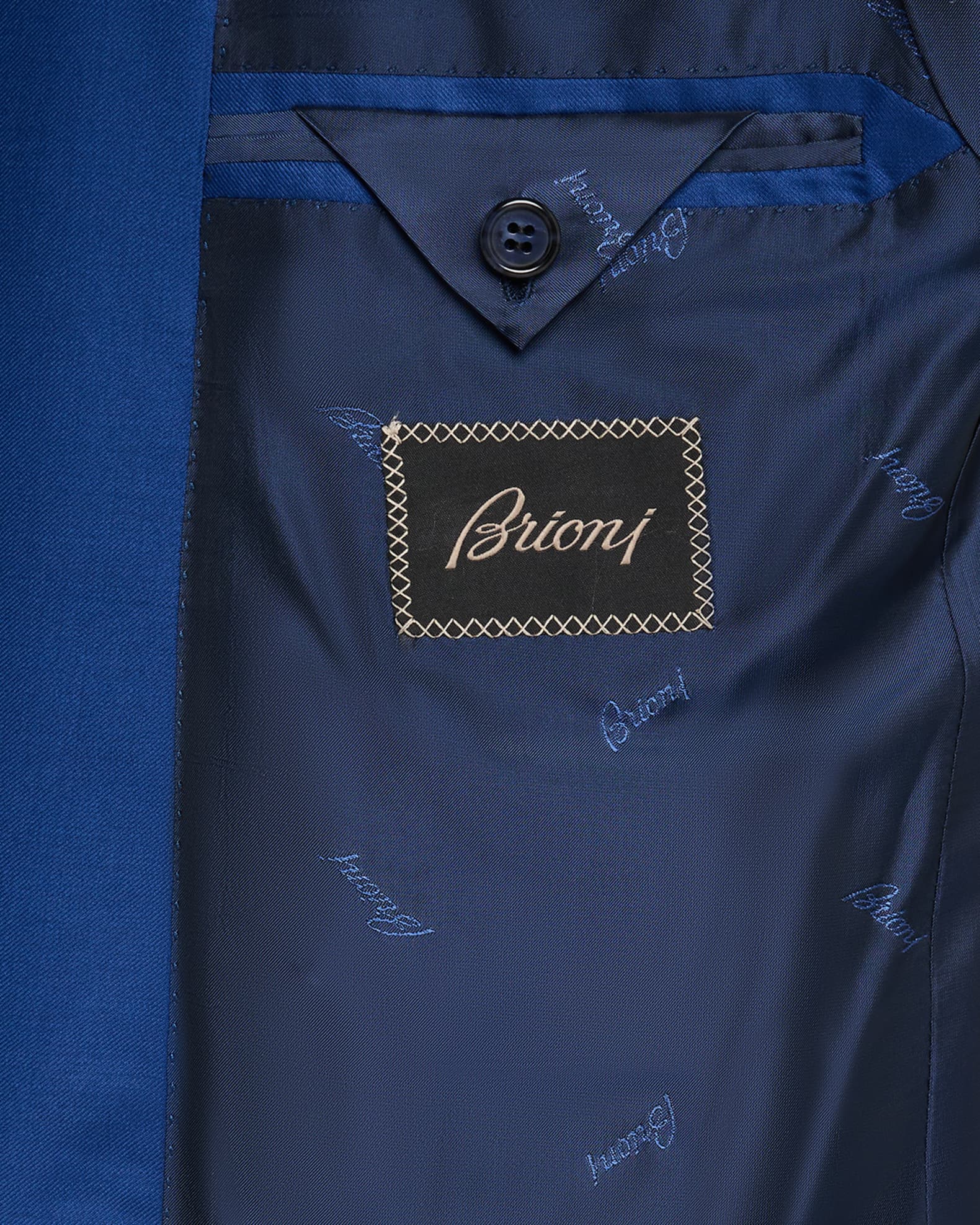 Brioni Men's Solid Blue Classic Suit | Neiman Marcus