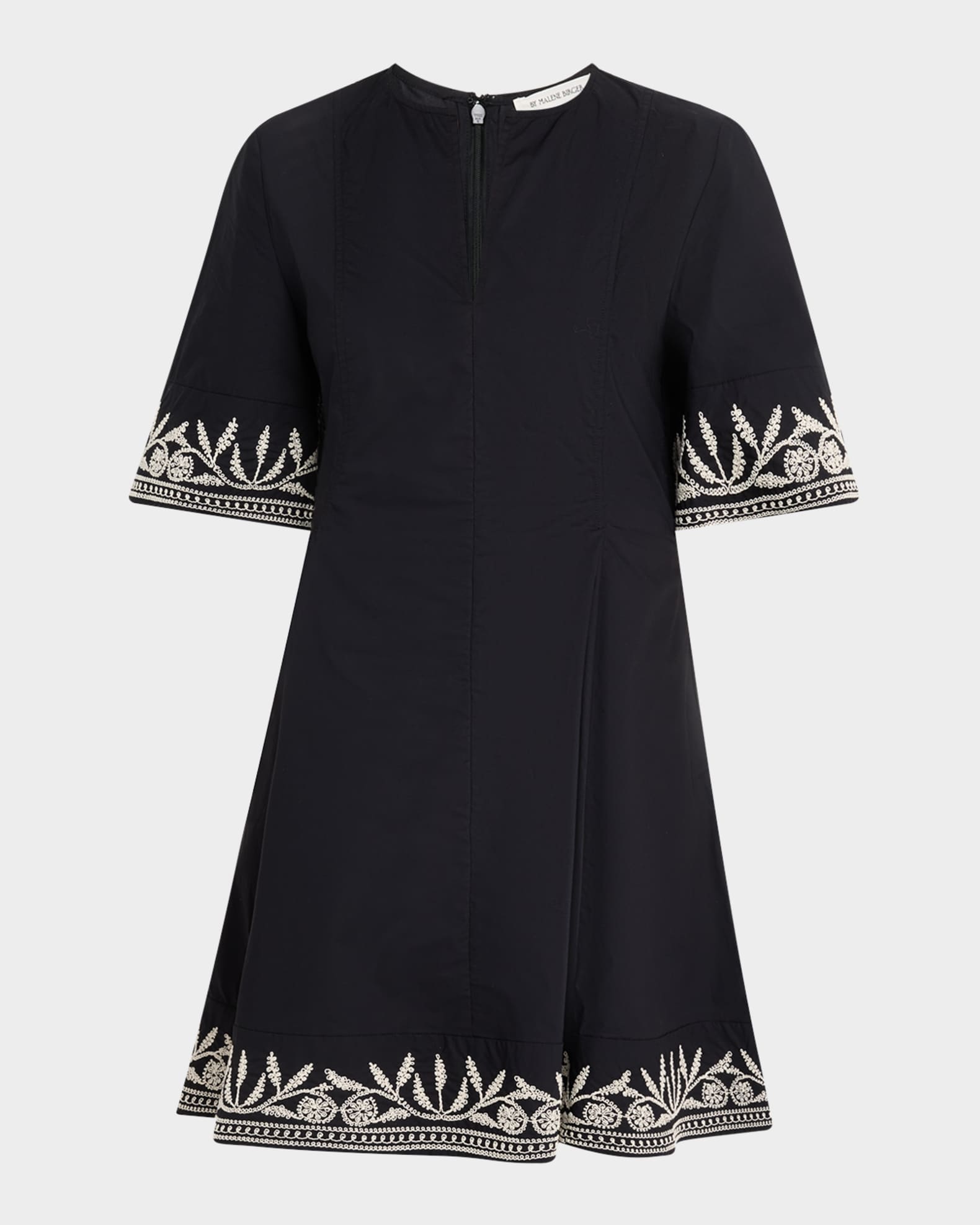 Mary Embroidered Organic Cotton Mini Dress 0