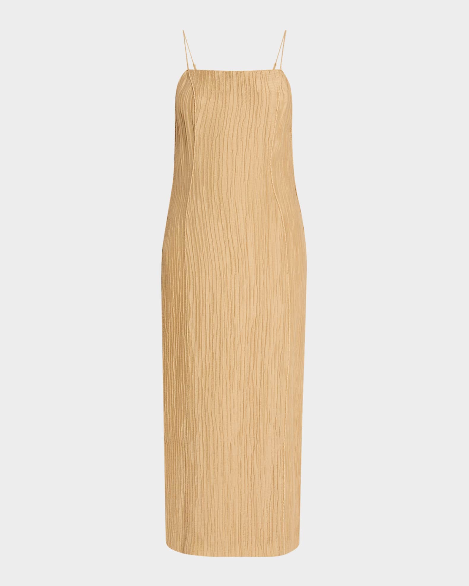 Lucille Sleeveless Crinkled Midi Dress 0